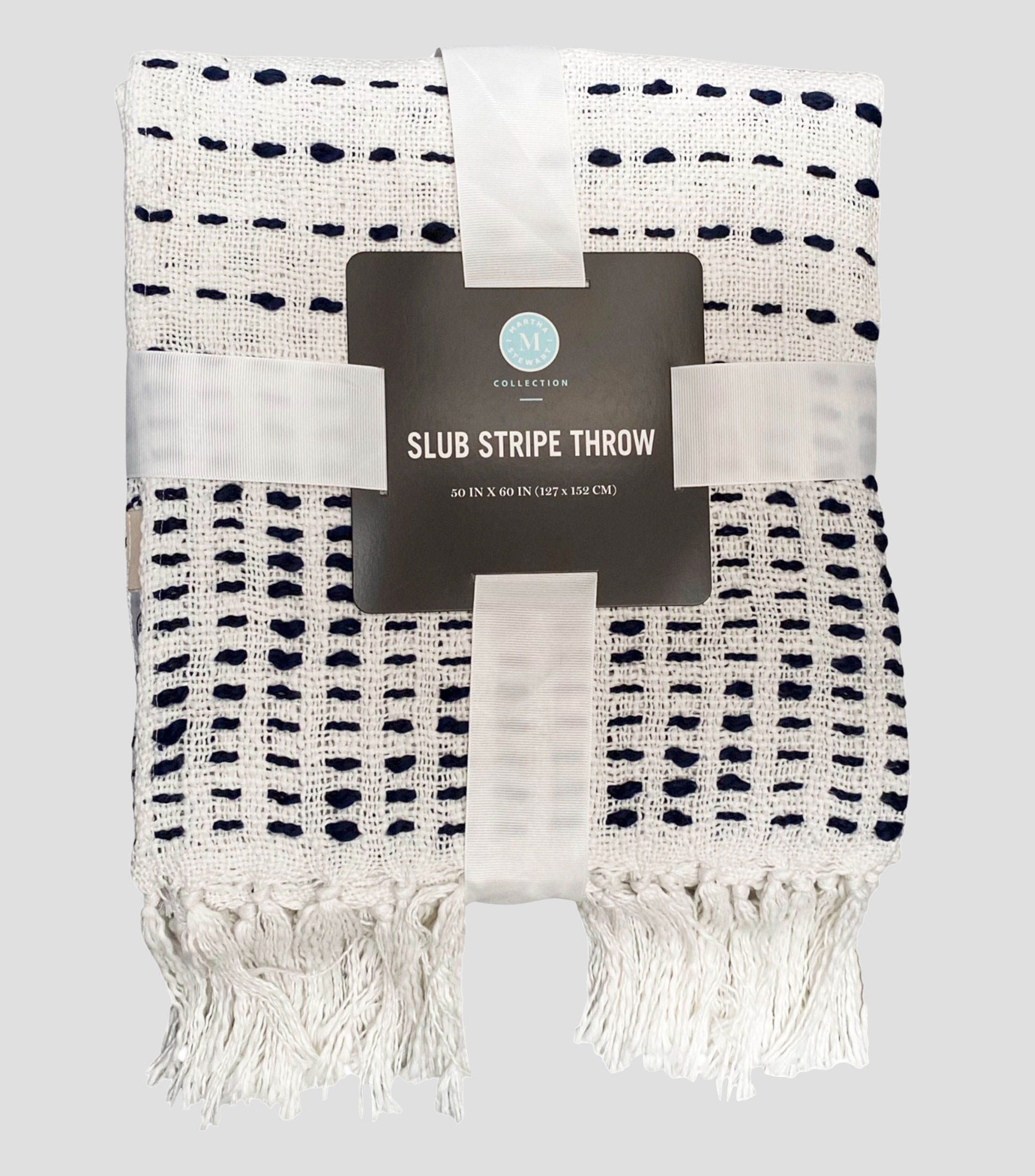 Frazada tejida Slub Stripe