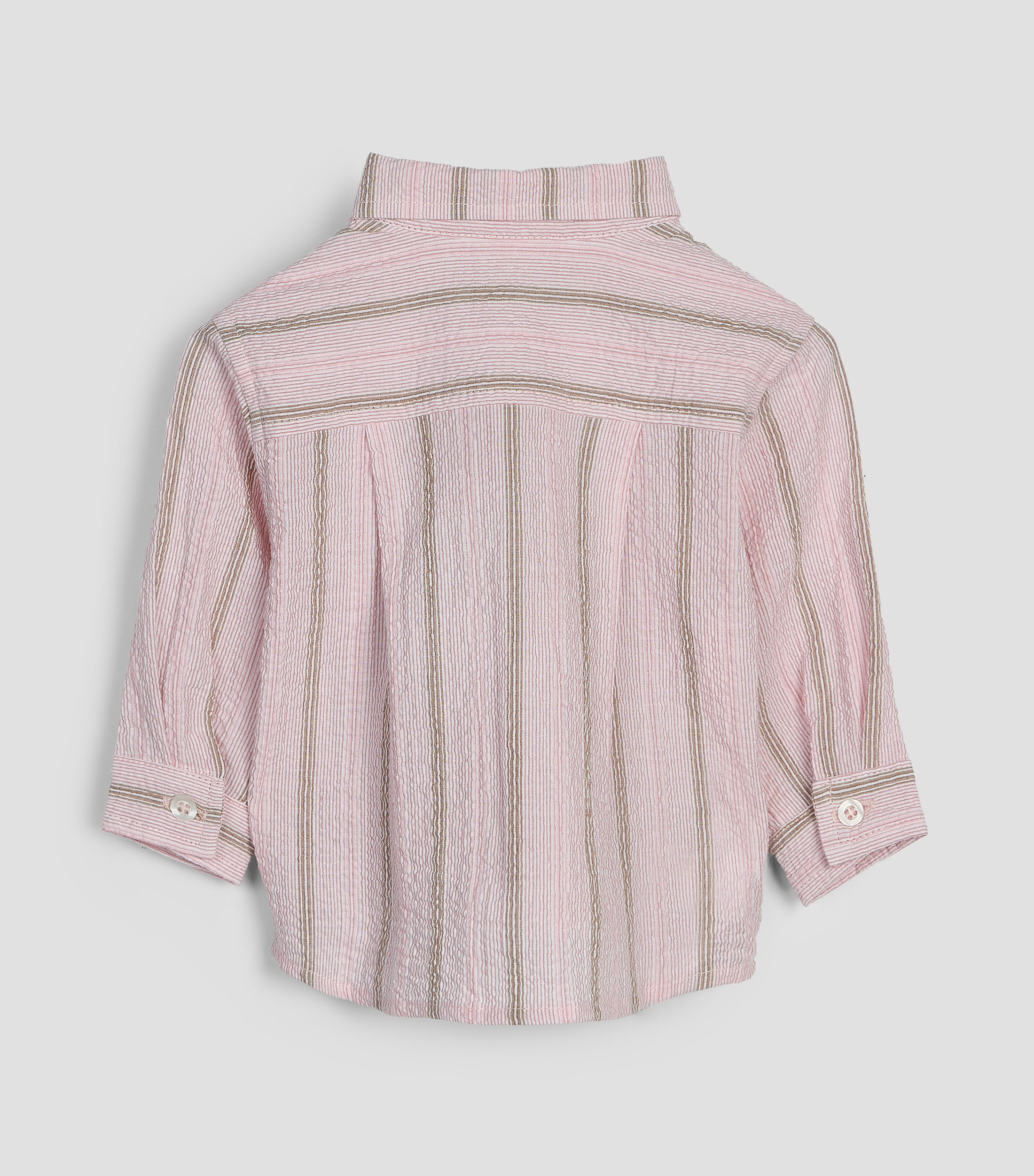 Camisa con rayas manga larga Bebé