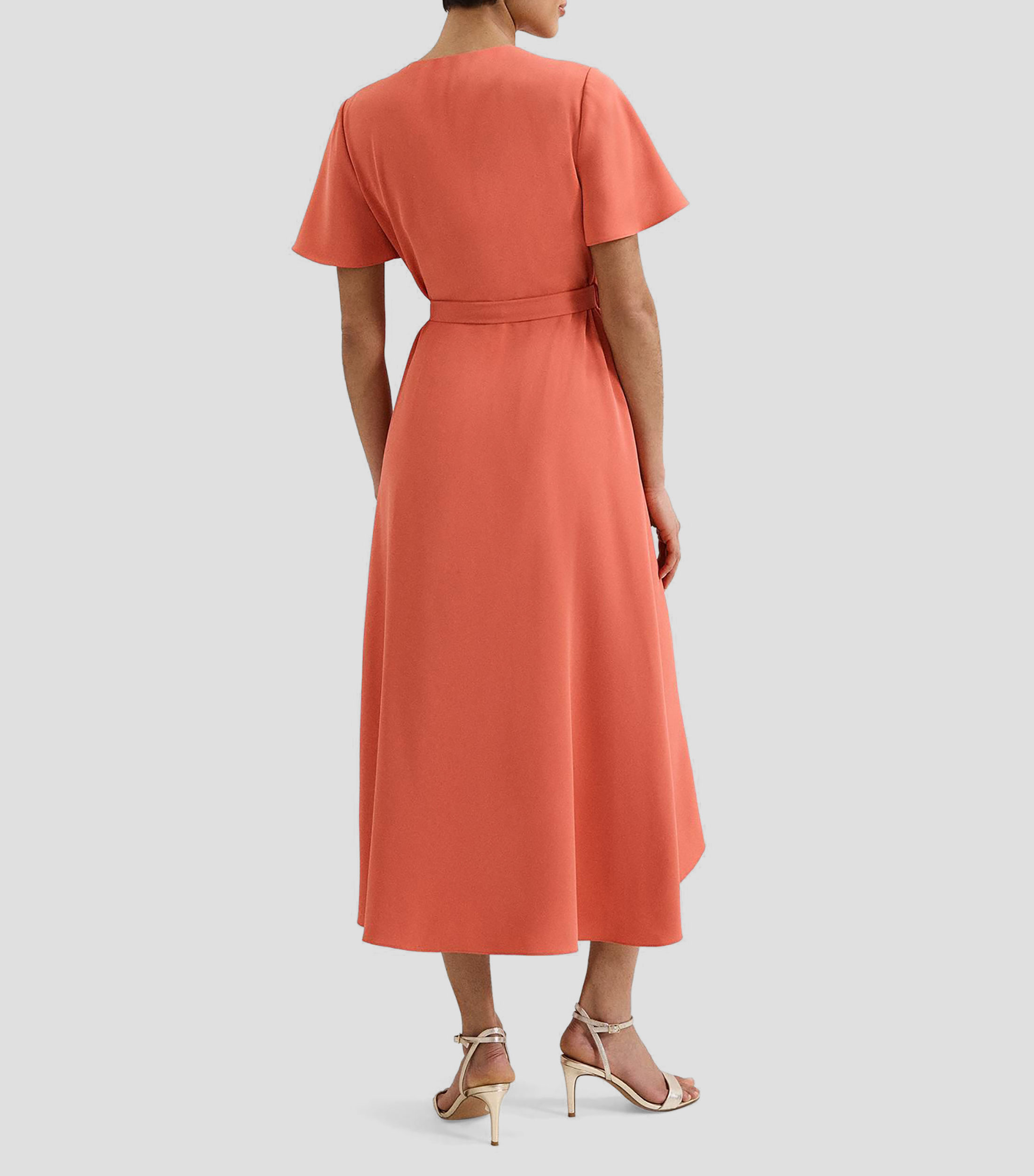 Vestido midi liso Mujer
