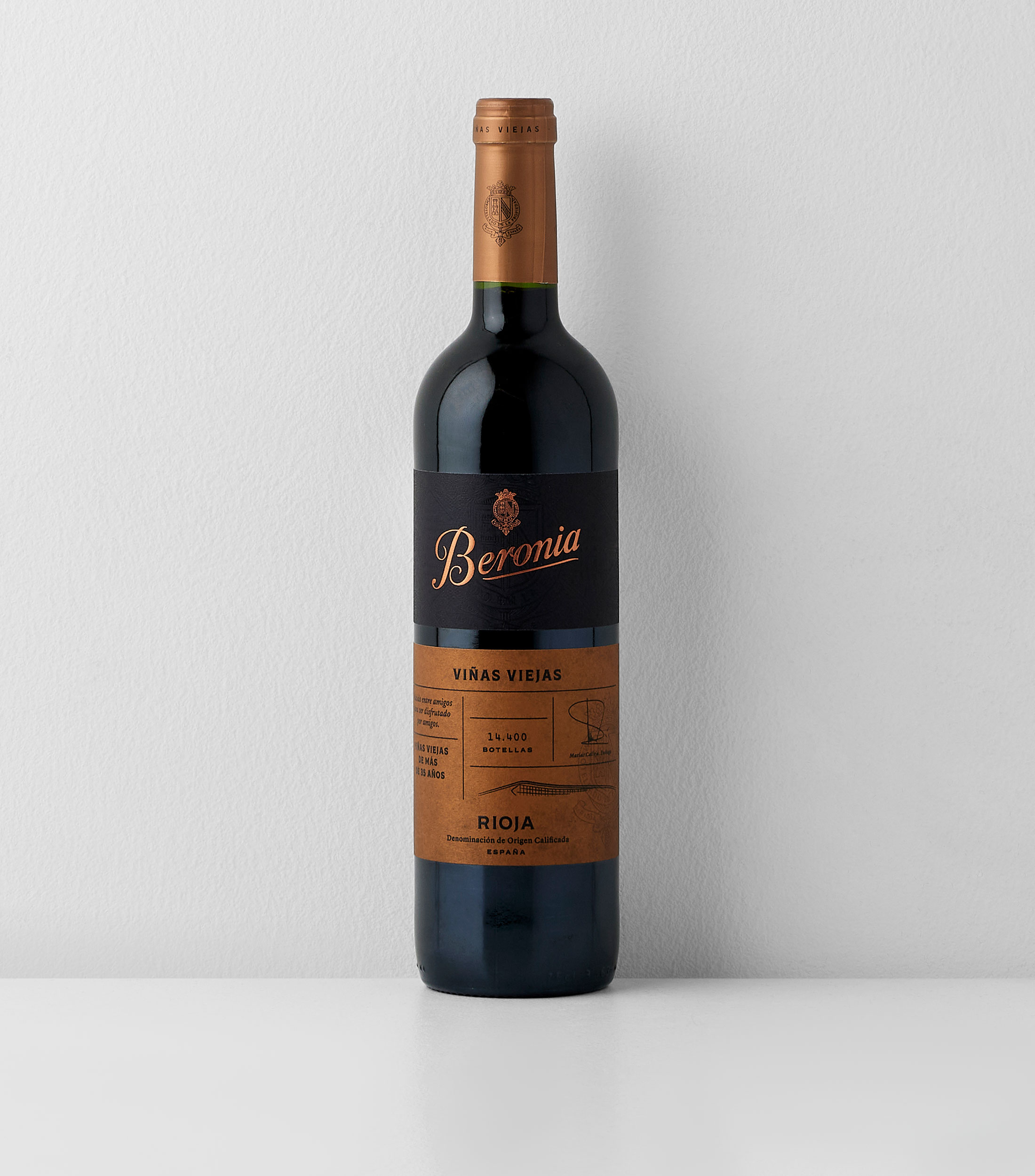 Vino tinto tempranillo Beronia Viñas Viejas, España, 750 ml