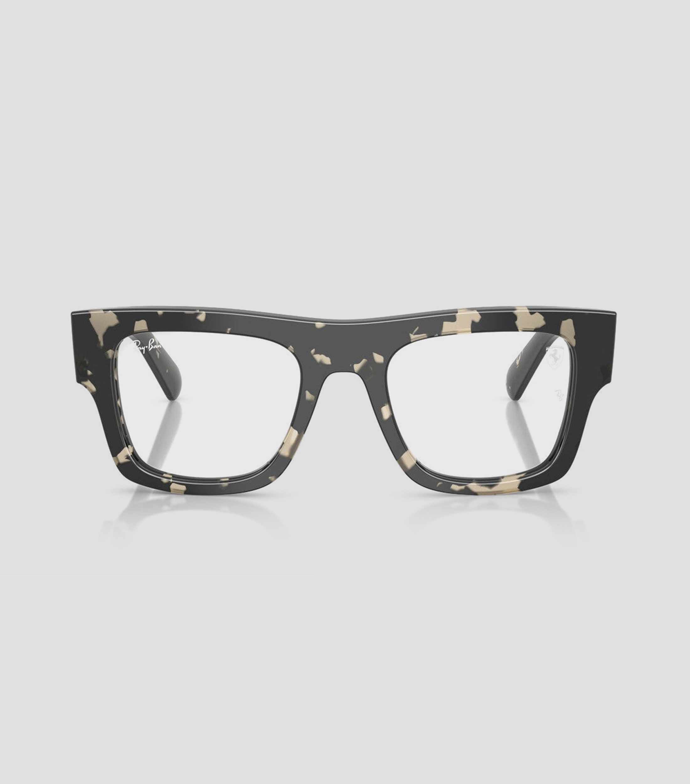 Lentes oftálmicos cuadrados gris jaspeado Unisex