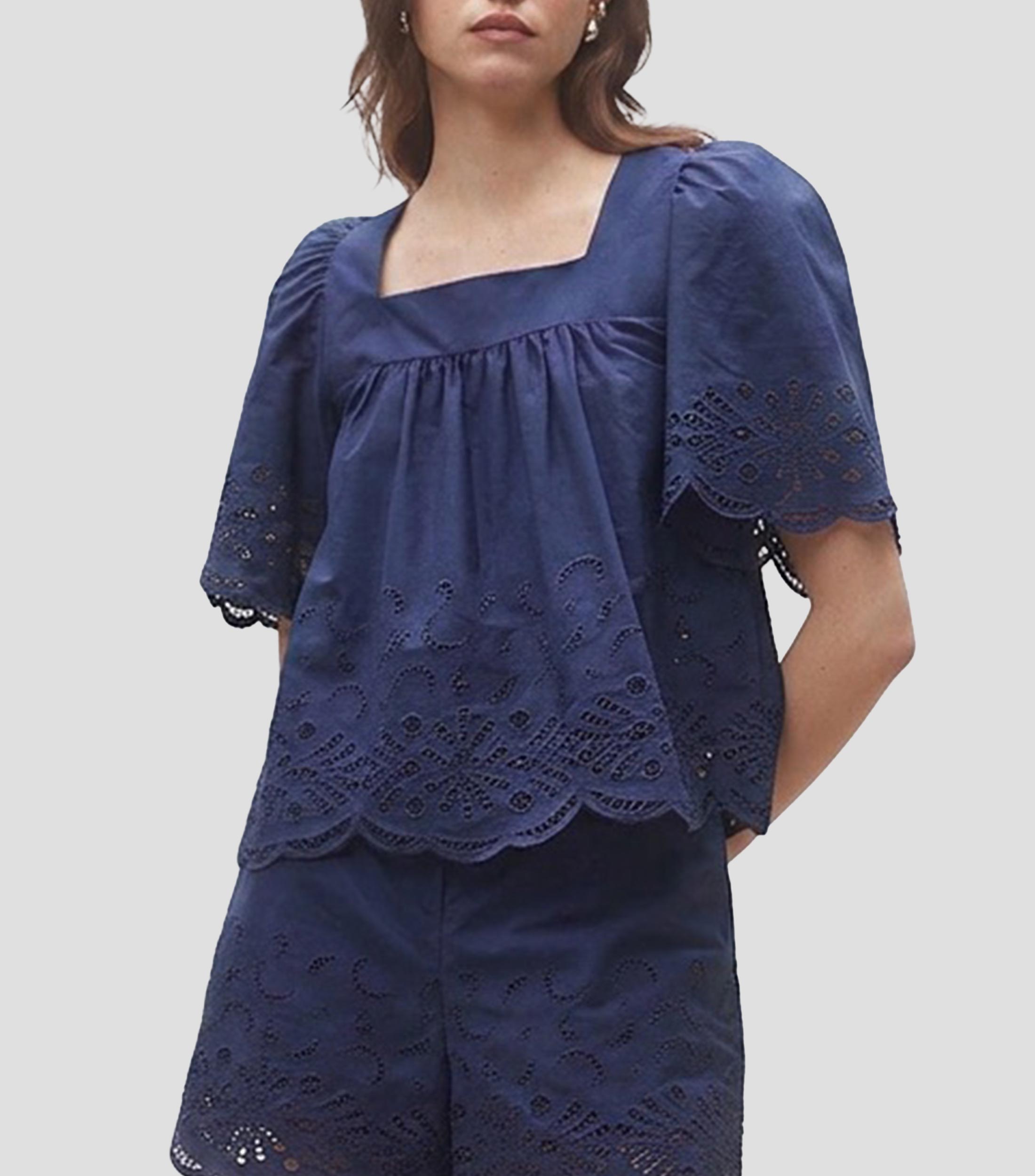 Blusa microdiseño manga corta Mujer