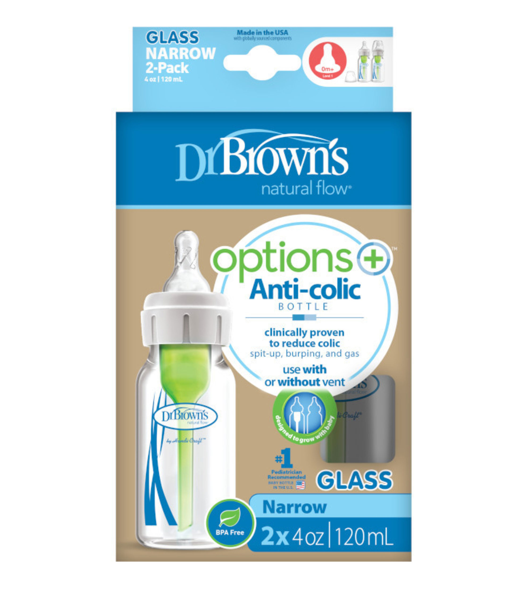 Set 2 Biberones de 4 oz en vidrio