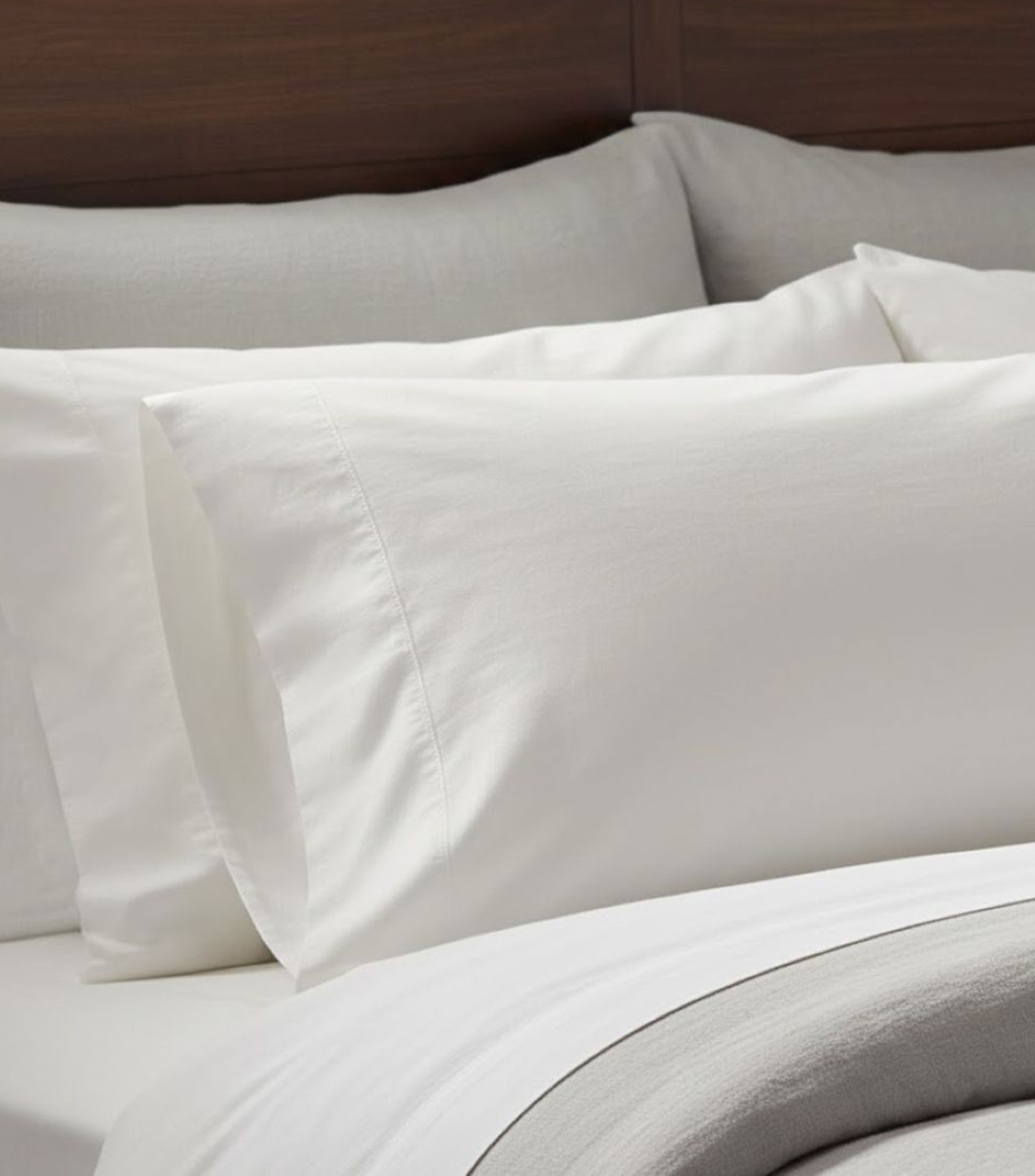 Almohada king size de fibra de gel confort medio blanco
