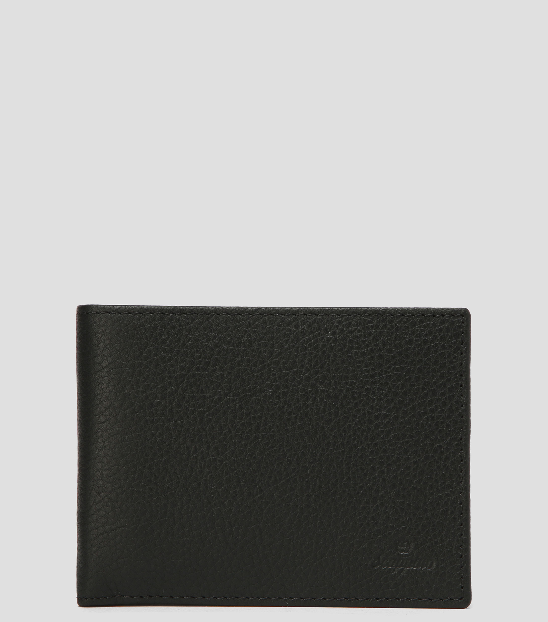 Cartera bifold en piel con textura Hombre