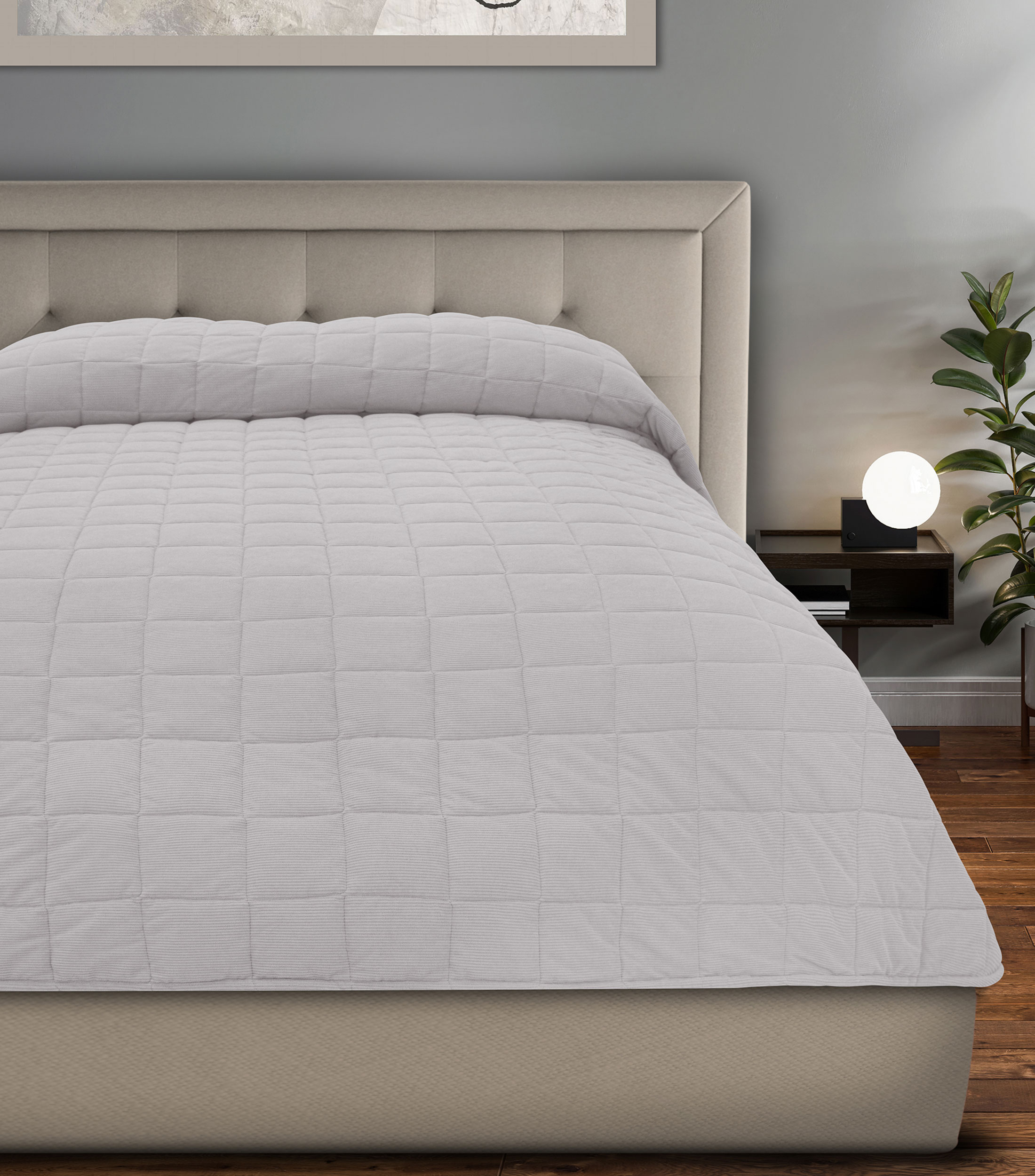 Colcha matrimonial Khaleb plateado