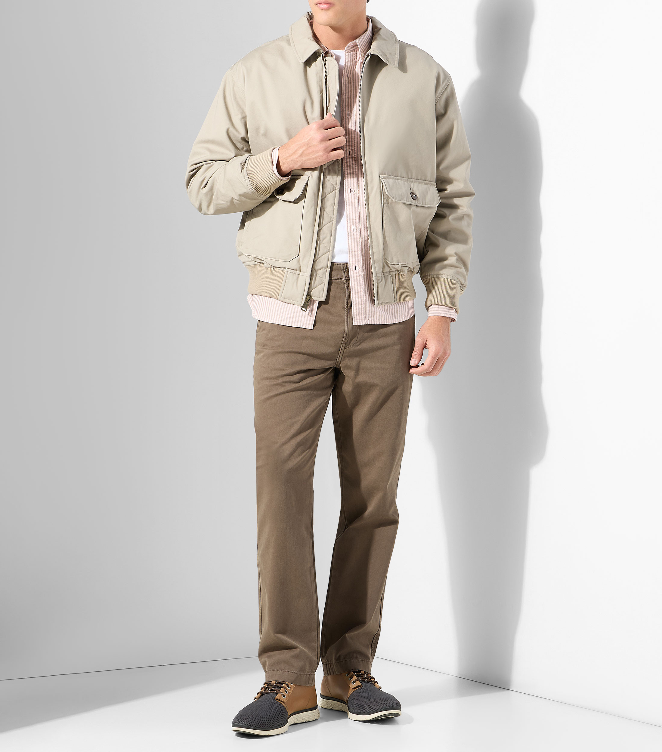 Camisa rayas manga larga Hombre
