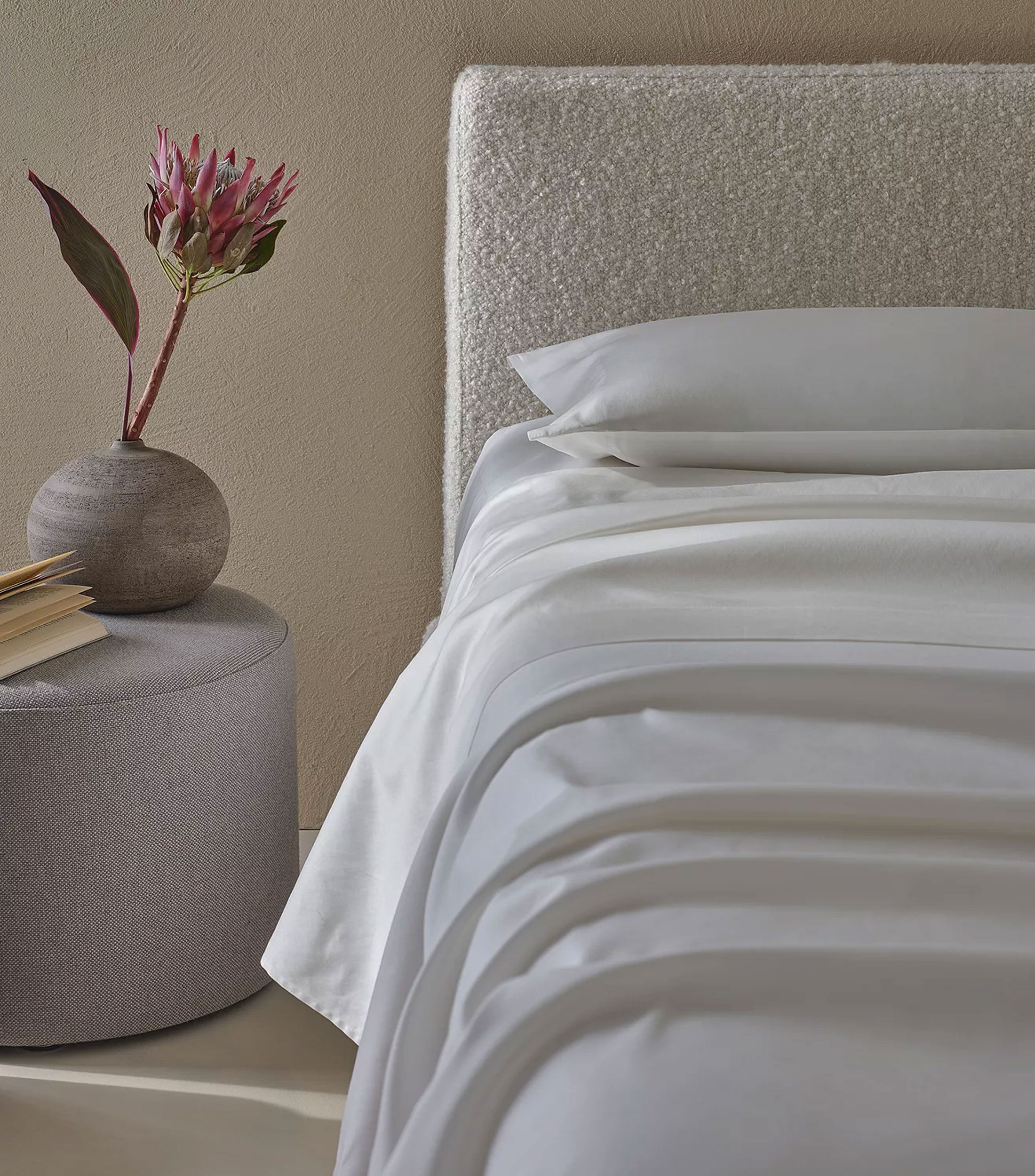 Juego de sábanas queen size en algodón Francine gris