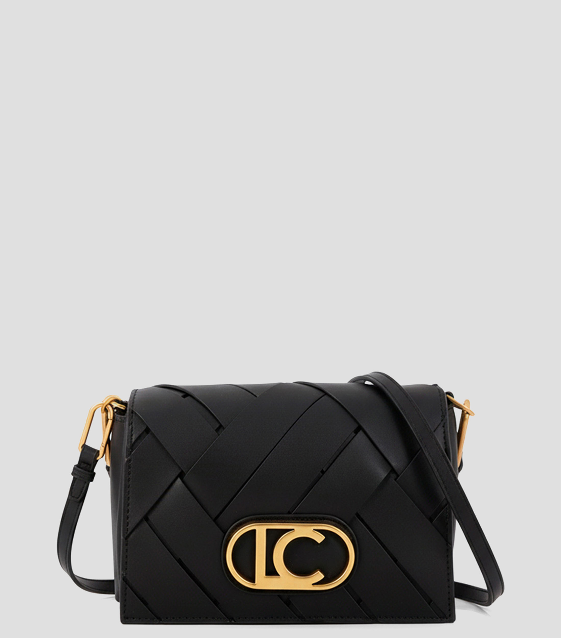 Bolsa crossbody negra lisa Mujer