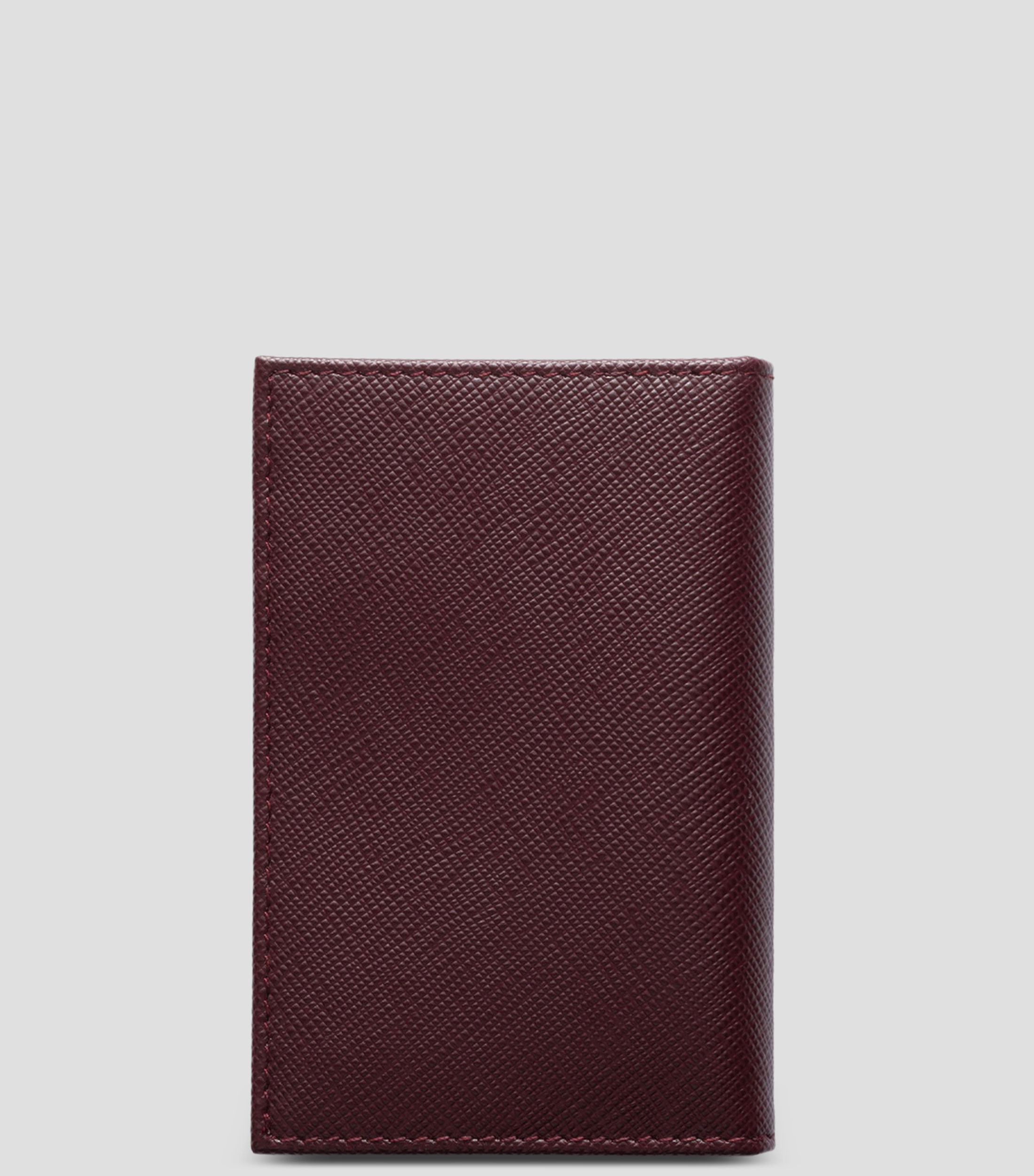 Tarjetero de piel Saffiano fantasía Hombre