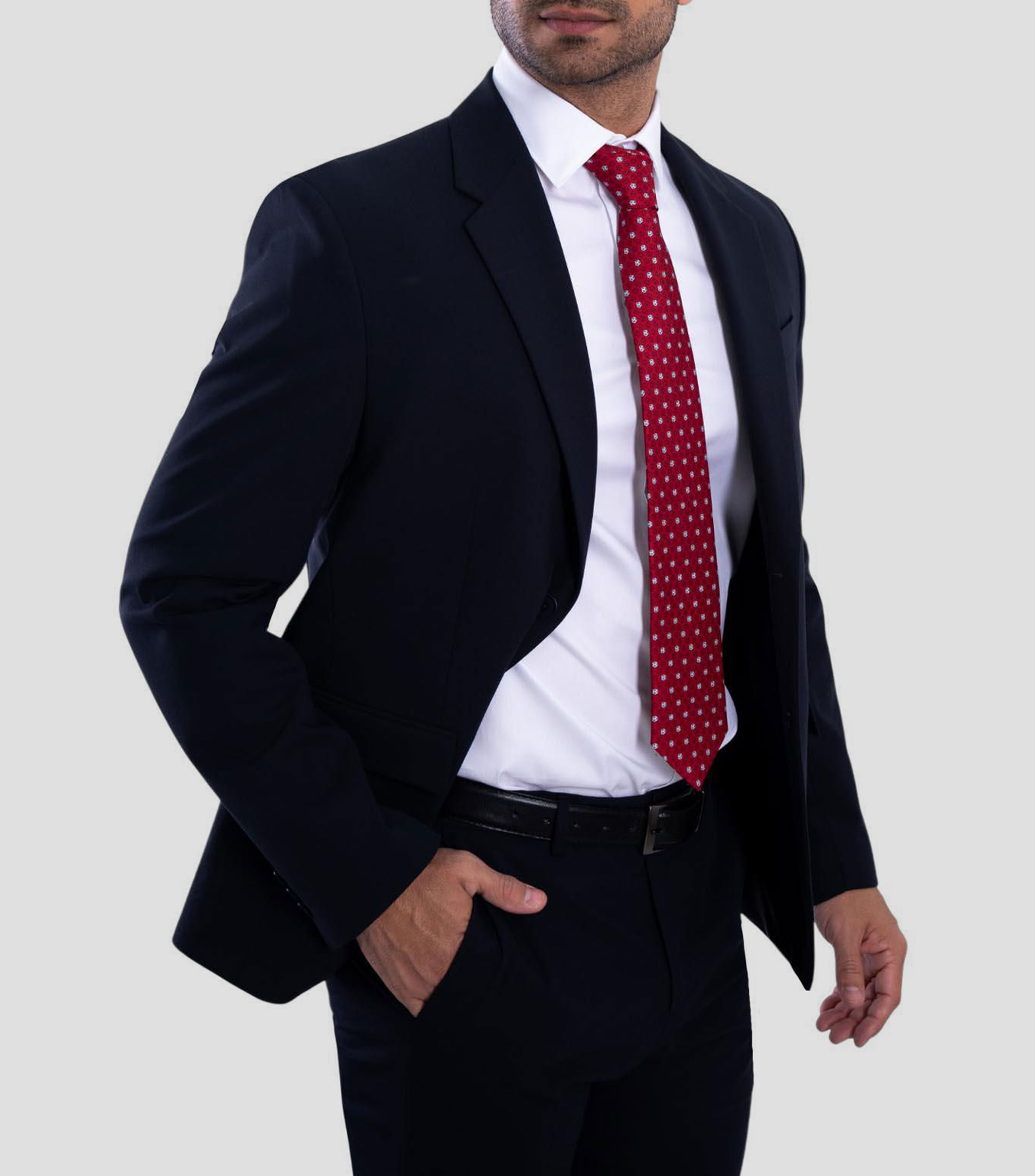 Corbata ancha de seda estampada