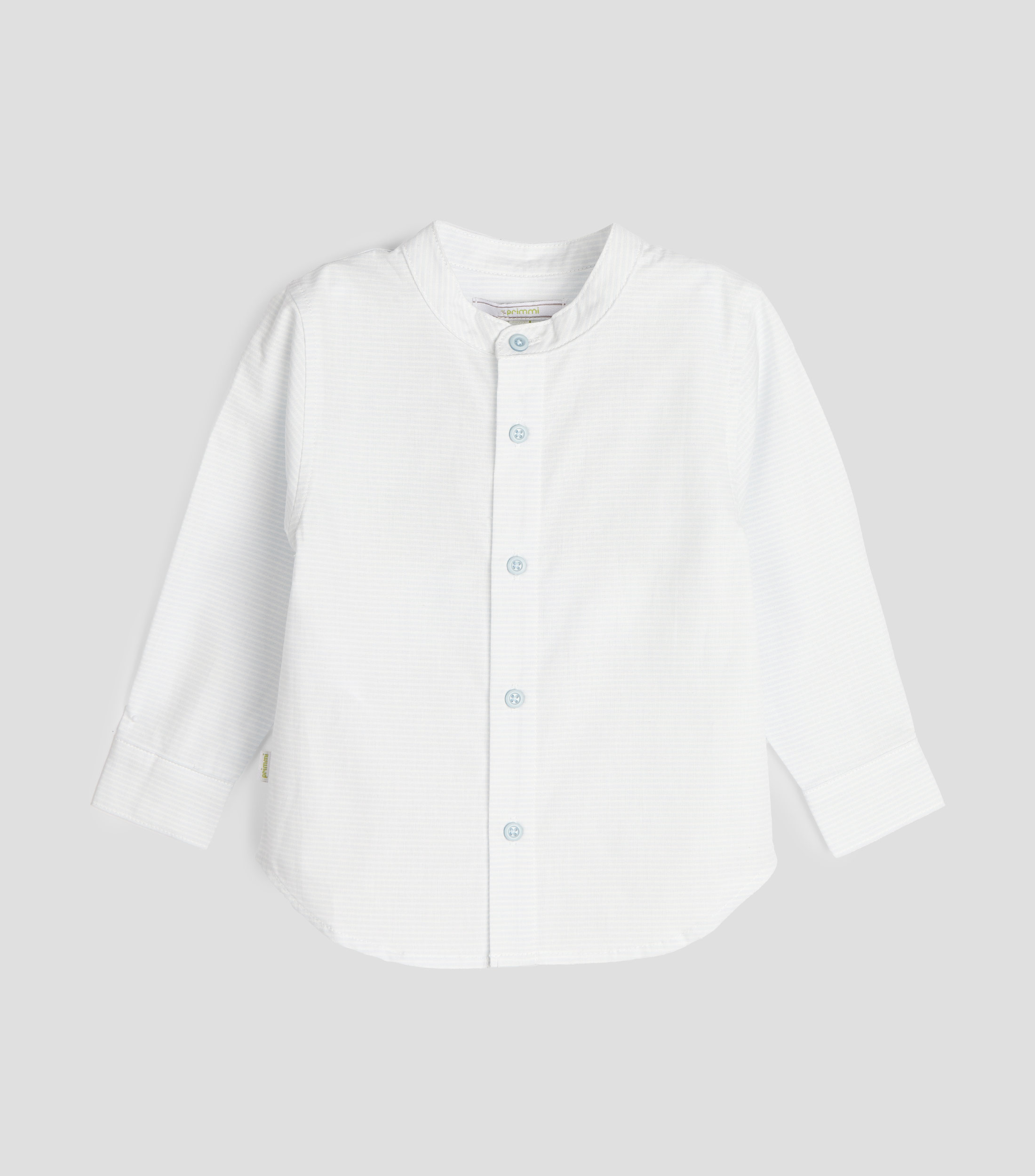 Camisa de rayas cuello mao manga larga Niño