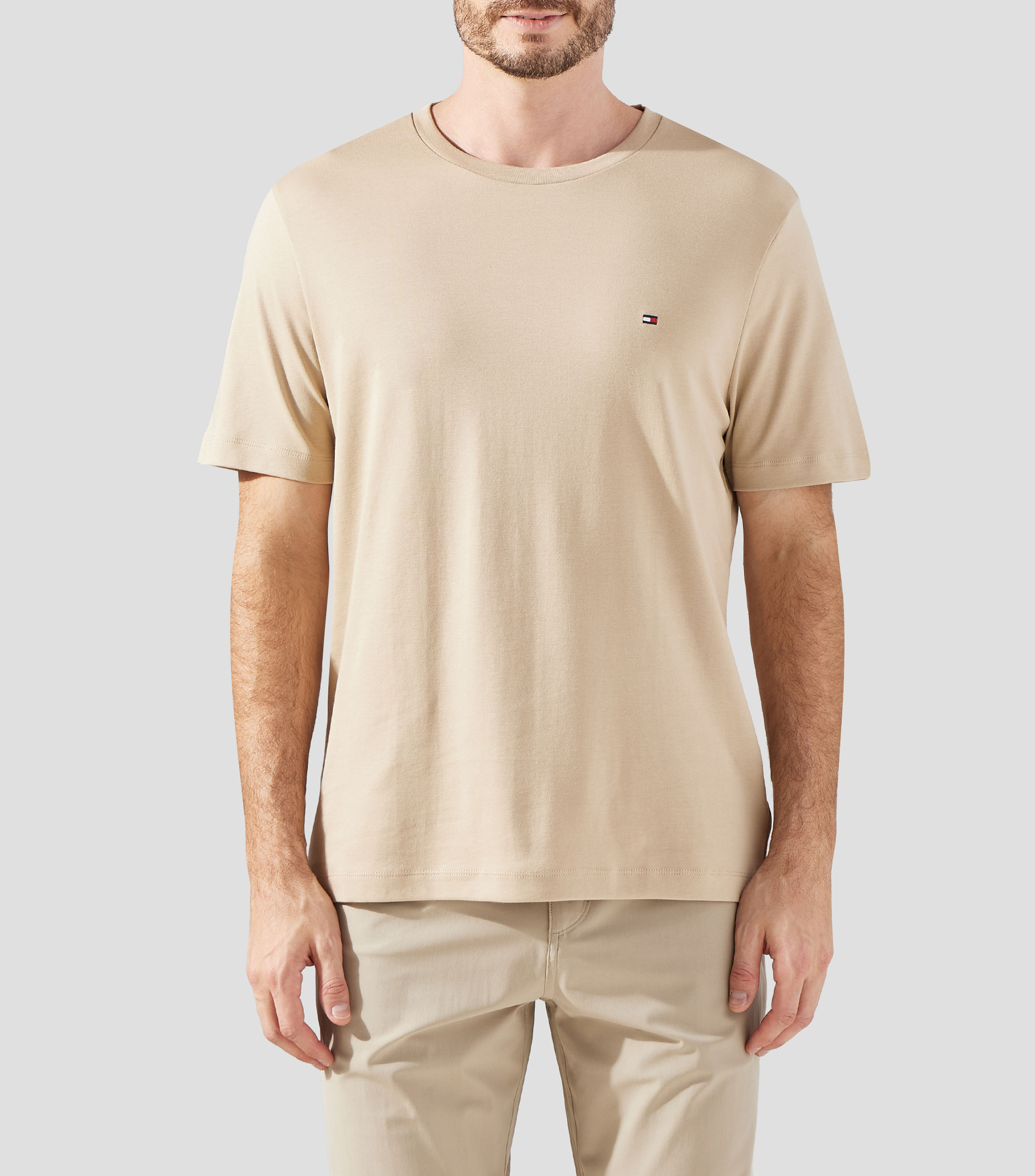 Playera cuello redondo manga corta lisa Hombre