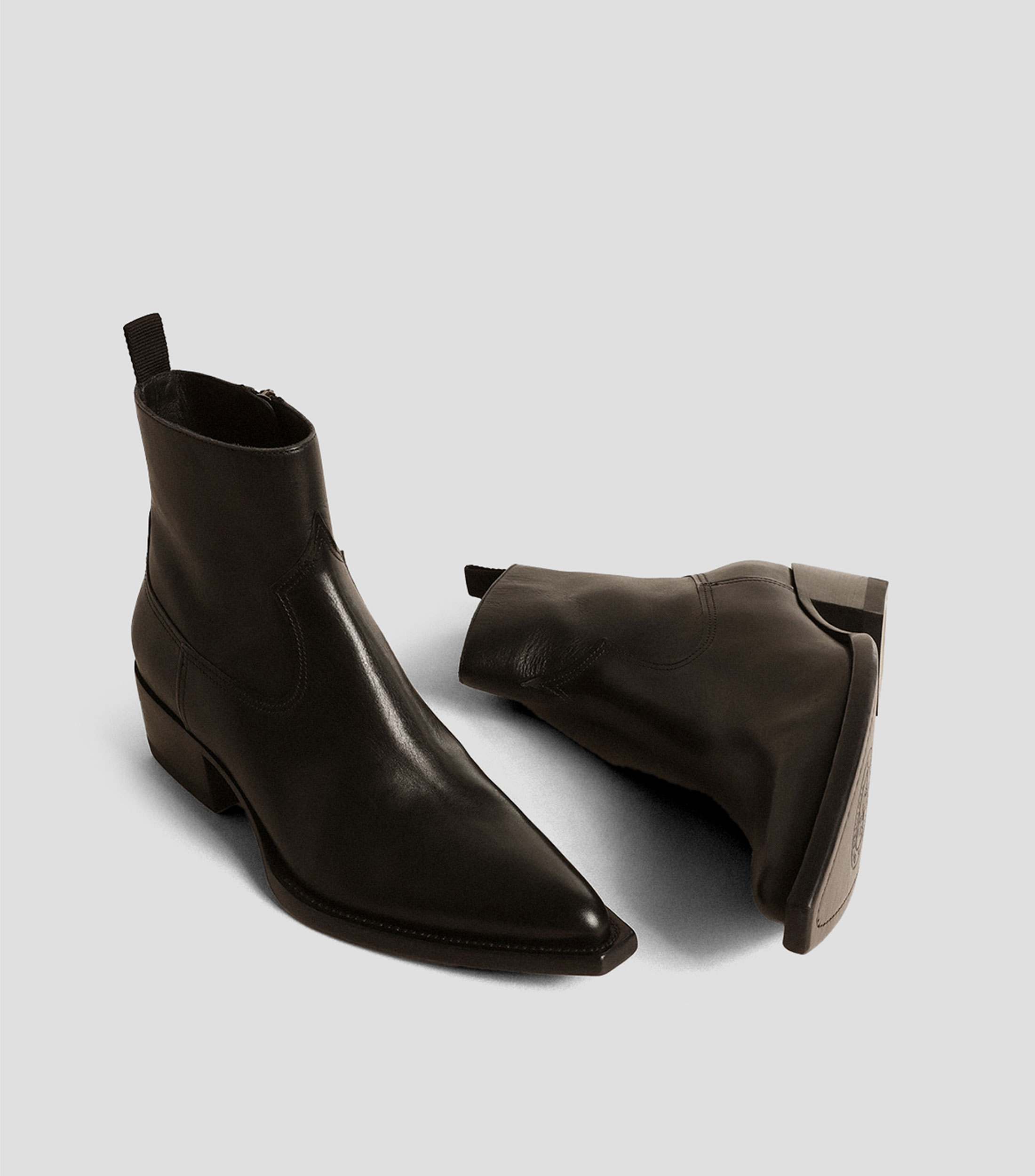 Botas Debbie liso en piel Hombre