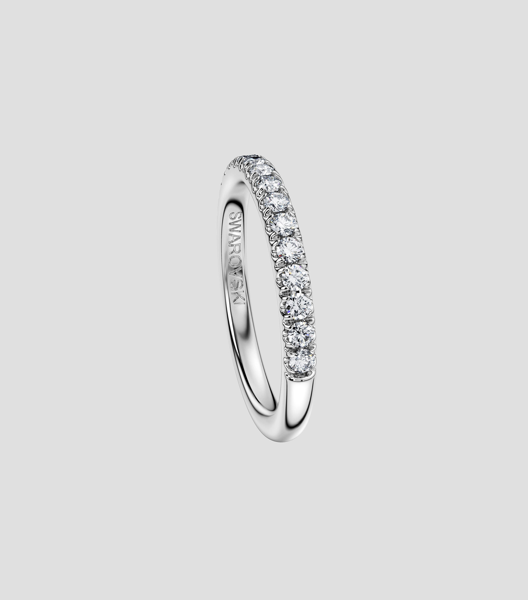 Anillo en oro blanco de 18 kilates Eternity con diamantes Mujer, Talla 7