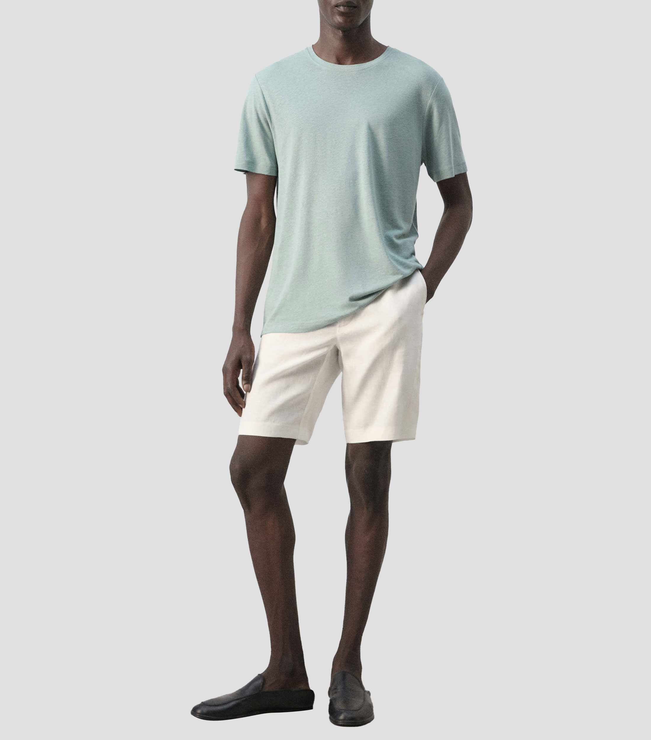 Playera cuello redondo manga corta liso Hombre