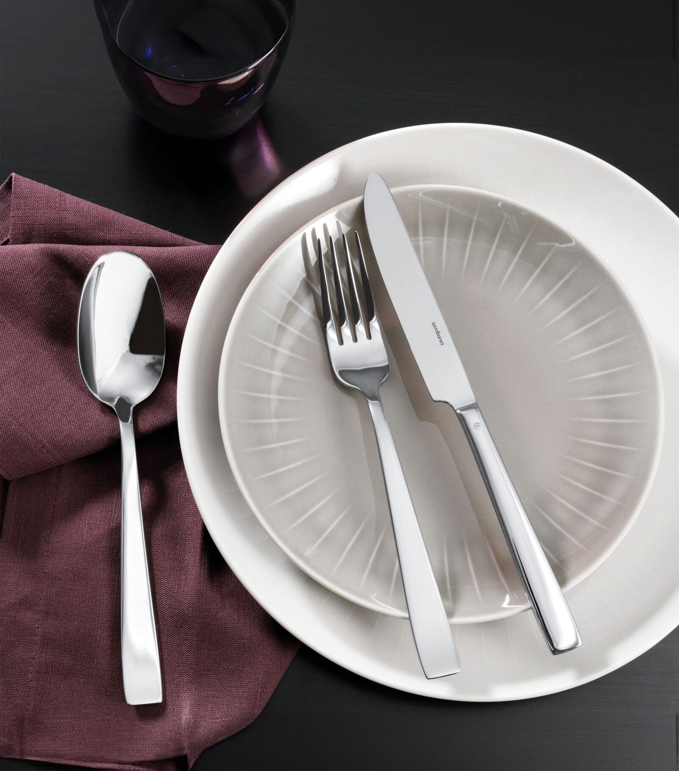 Set de cubiertos 24 piezas Flat en acero inoxidable