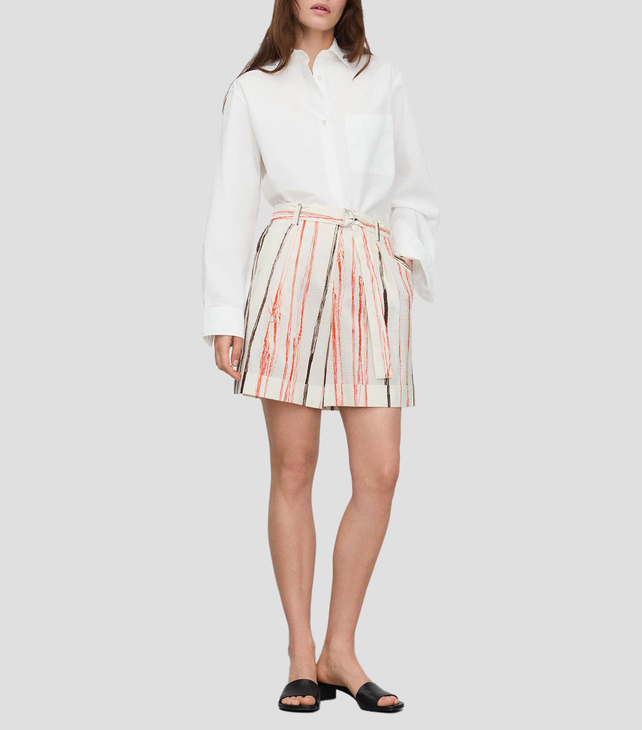 Bermuda con rayas Mujer