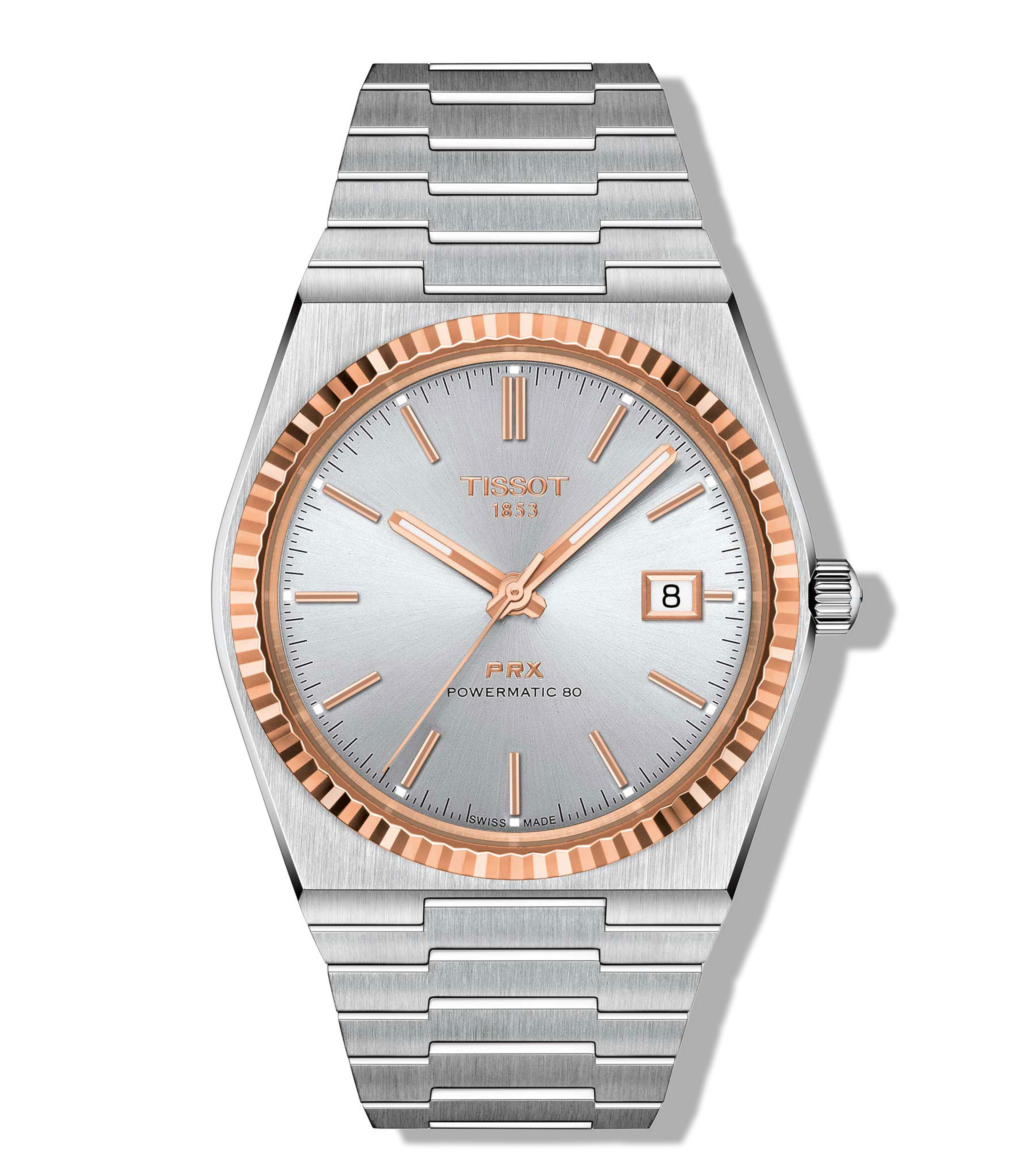 Reloj para Hombre T-Gold Powermatic 80 Casual, Gris, Oro rosa