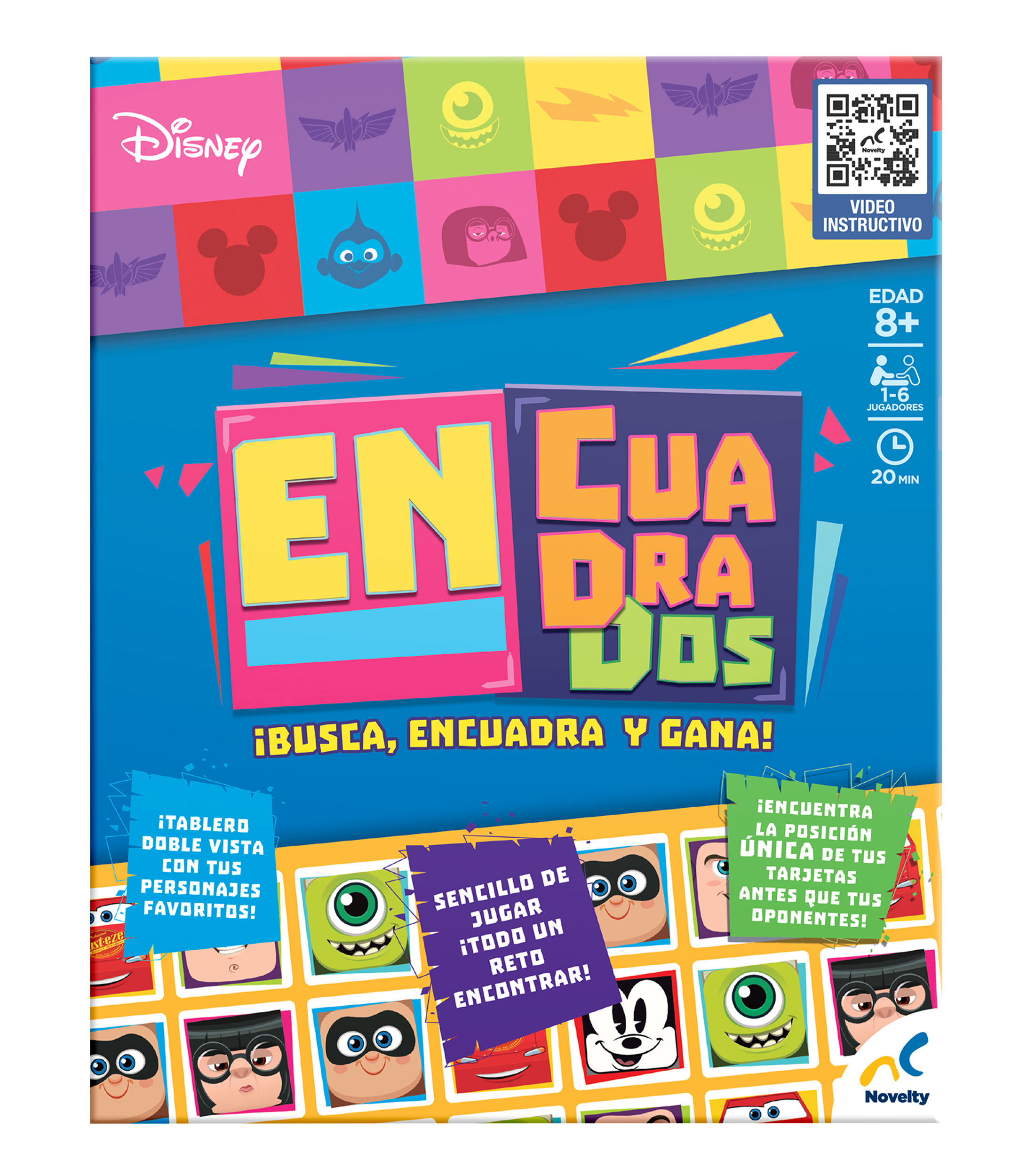 Juego de mesa infantil en Cuadrados Disney Pixar