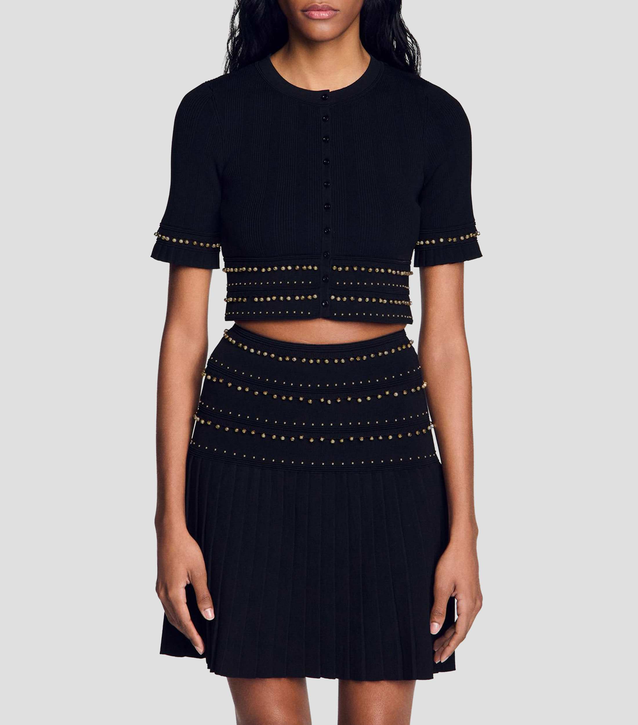 Blusa lisa manga corta Mujer