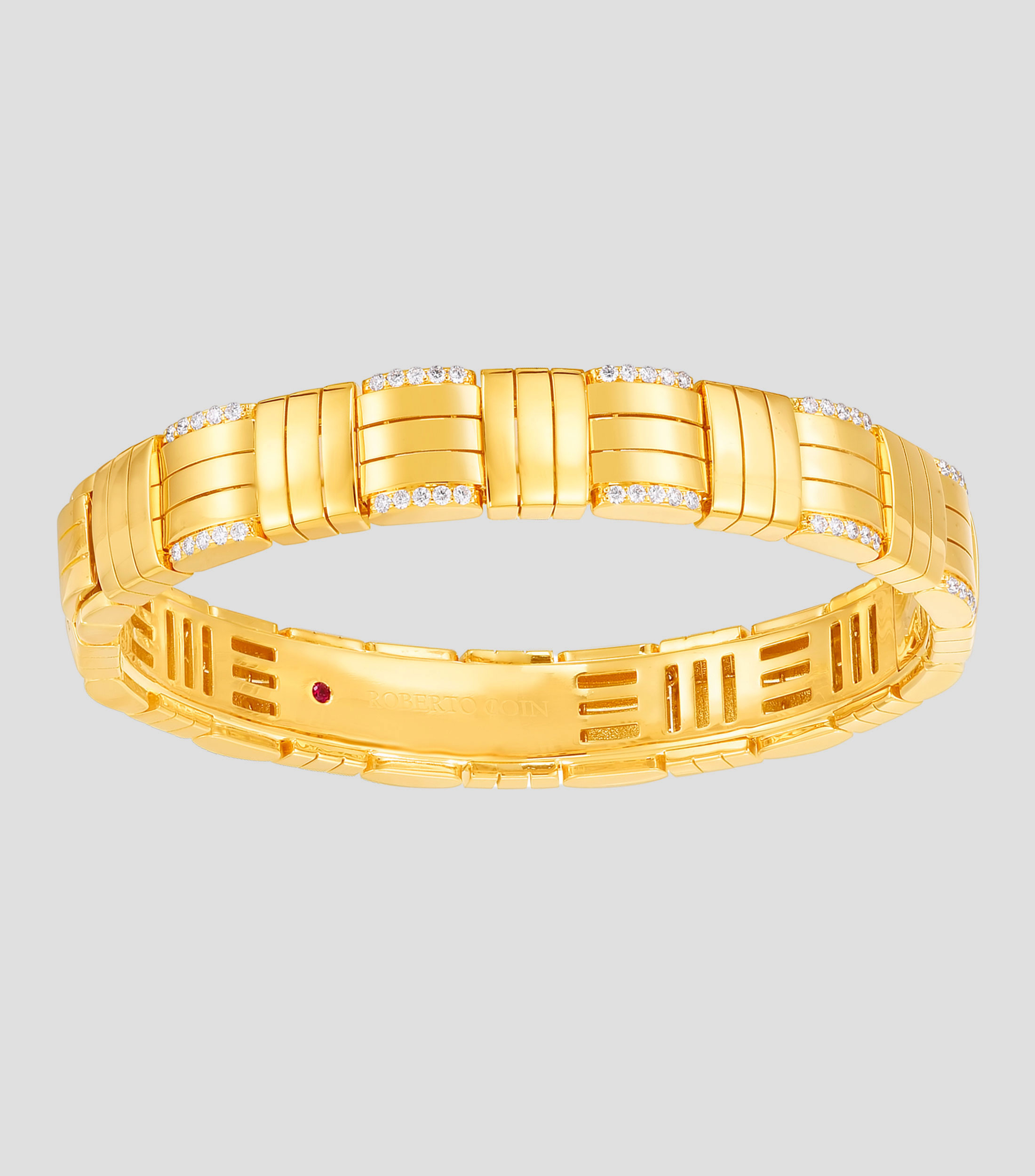 Brazalete en oro amarillo de 18 kilates Diamond Mujer