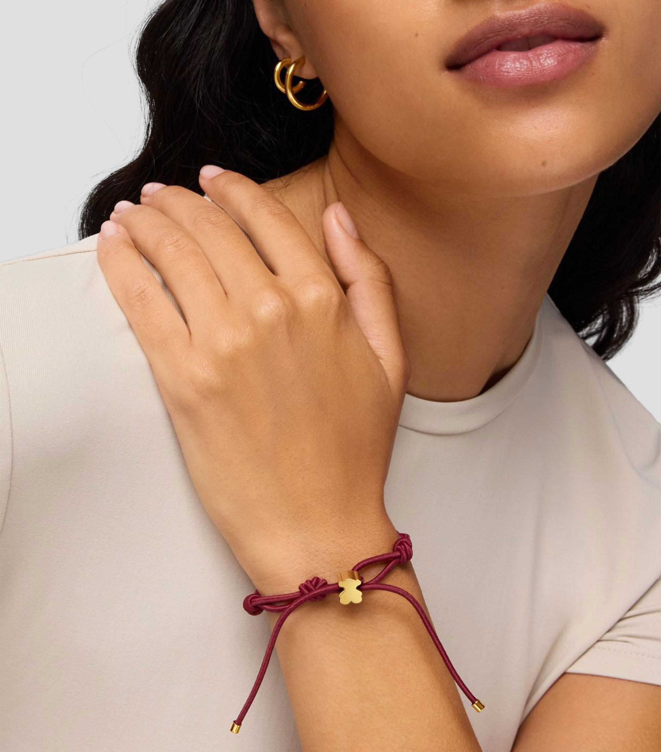 Pulsera elástica con oso Mujer
