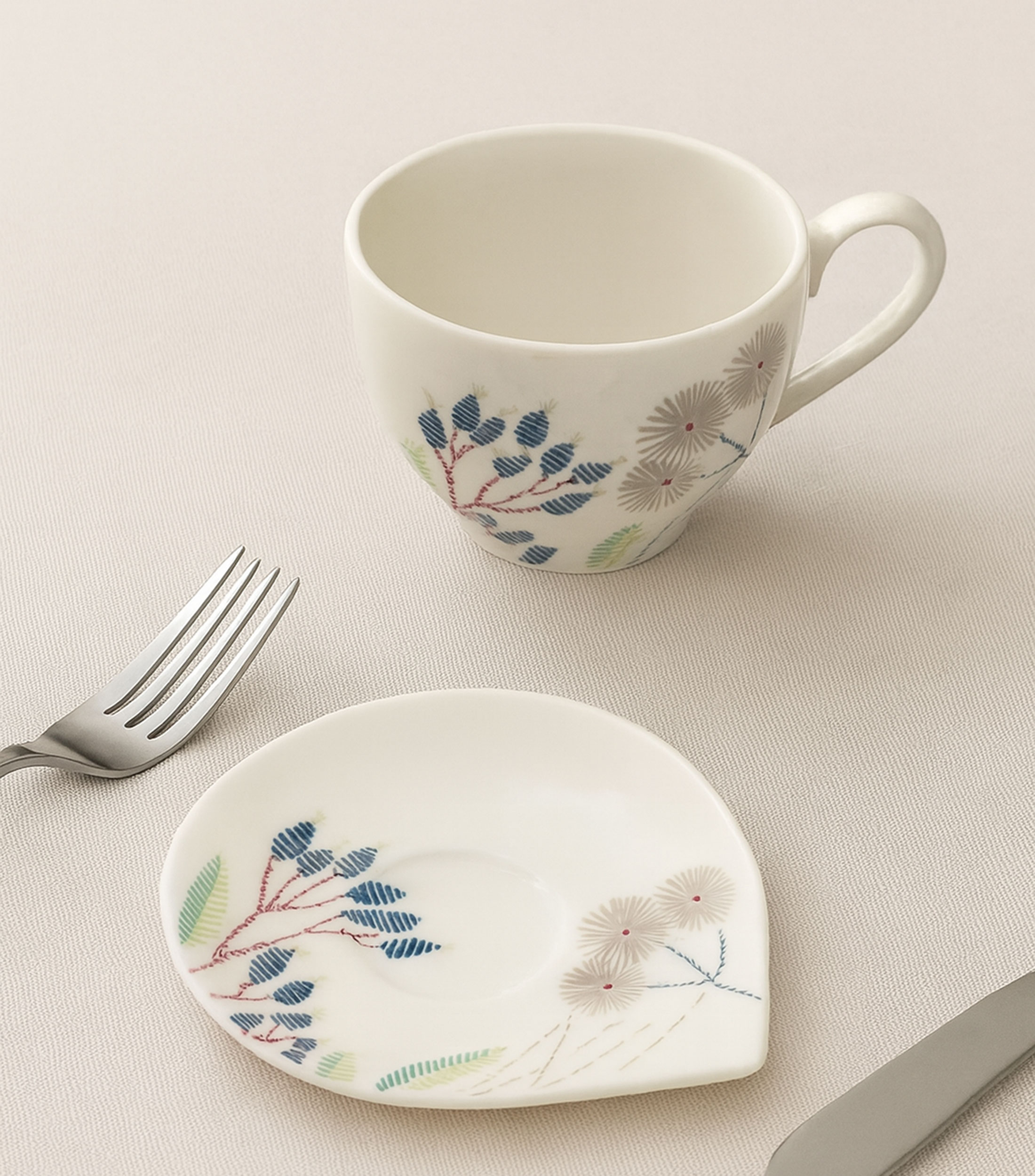 FLOW FLOR ST SAUCER ESPR CUP 14X12CM