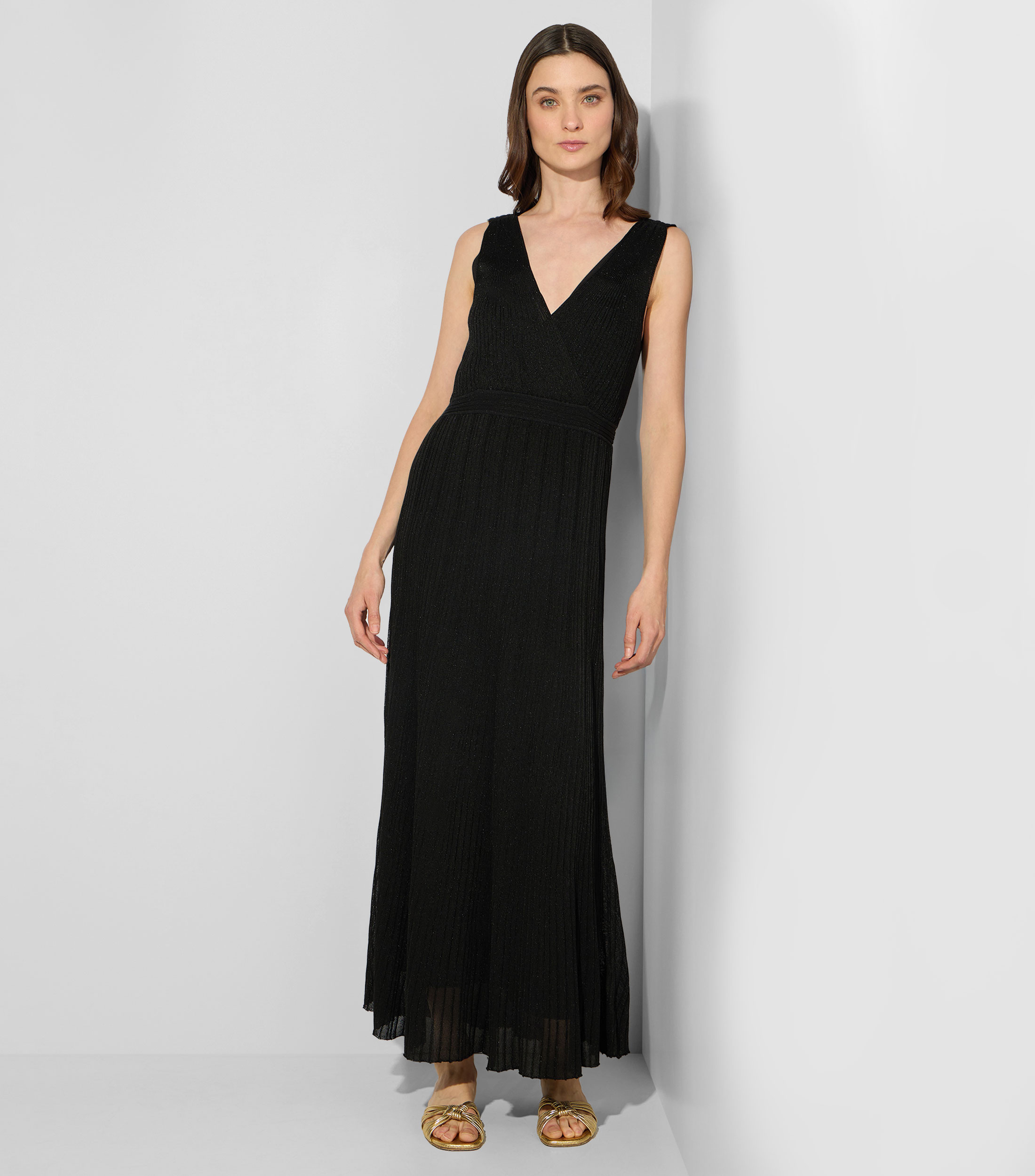 Vestido largo liso Mujer