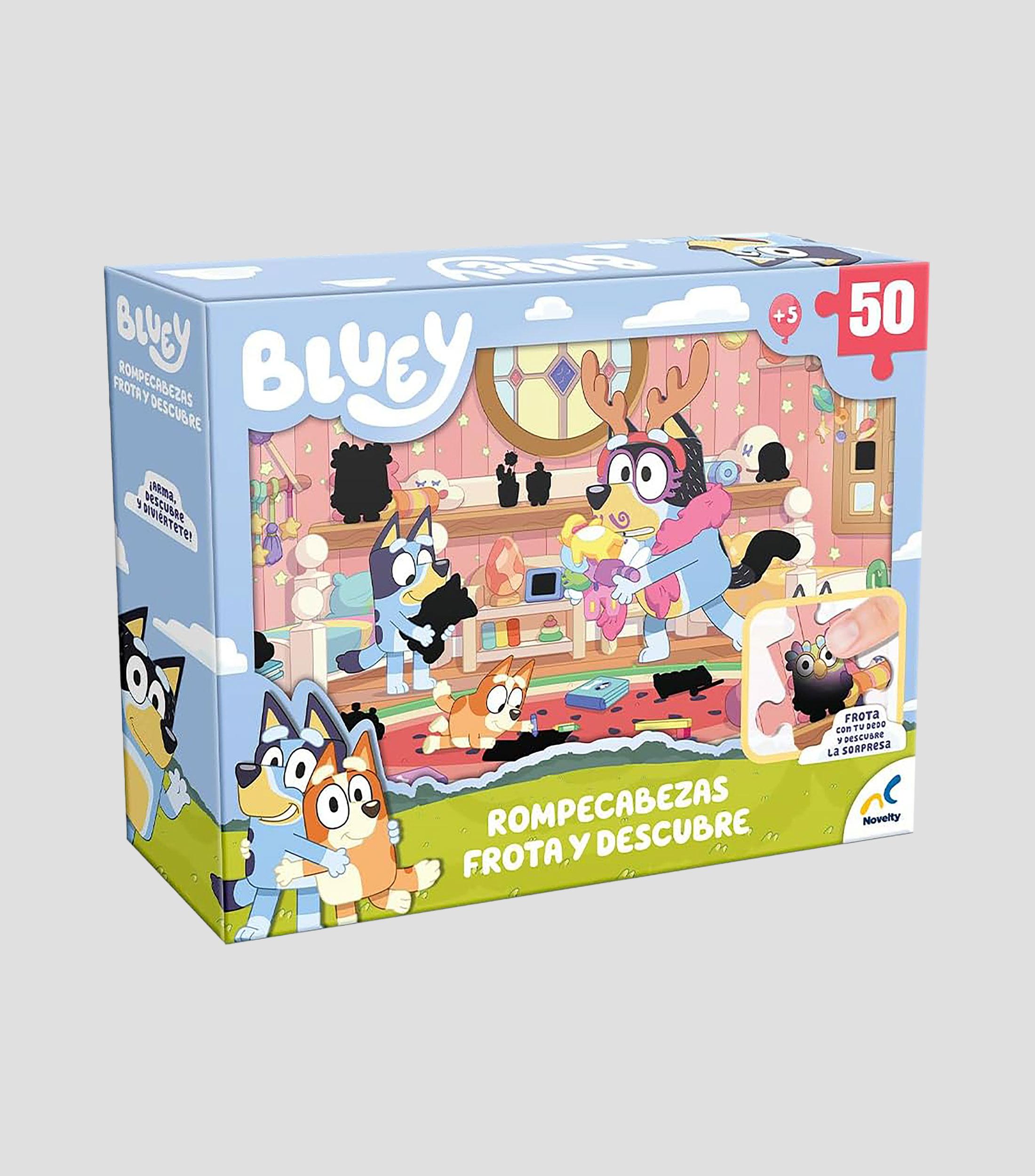 Rompecabezas Bluey Infantil Frota y Descubre 50 Piezas
