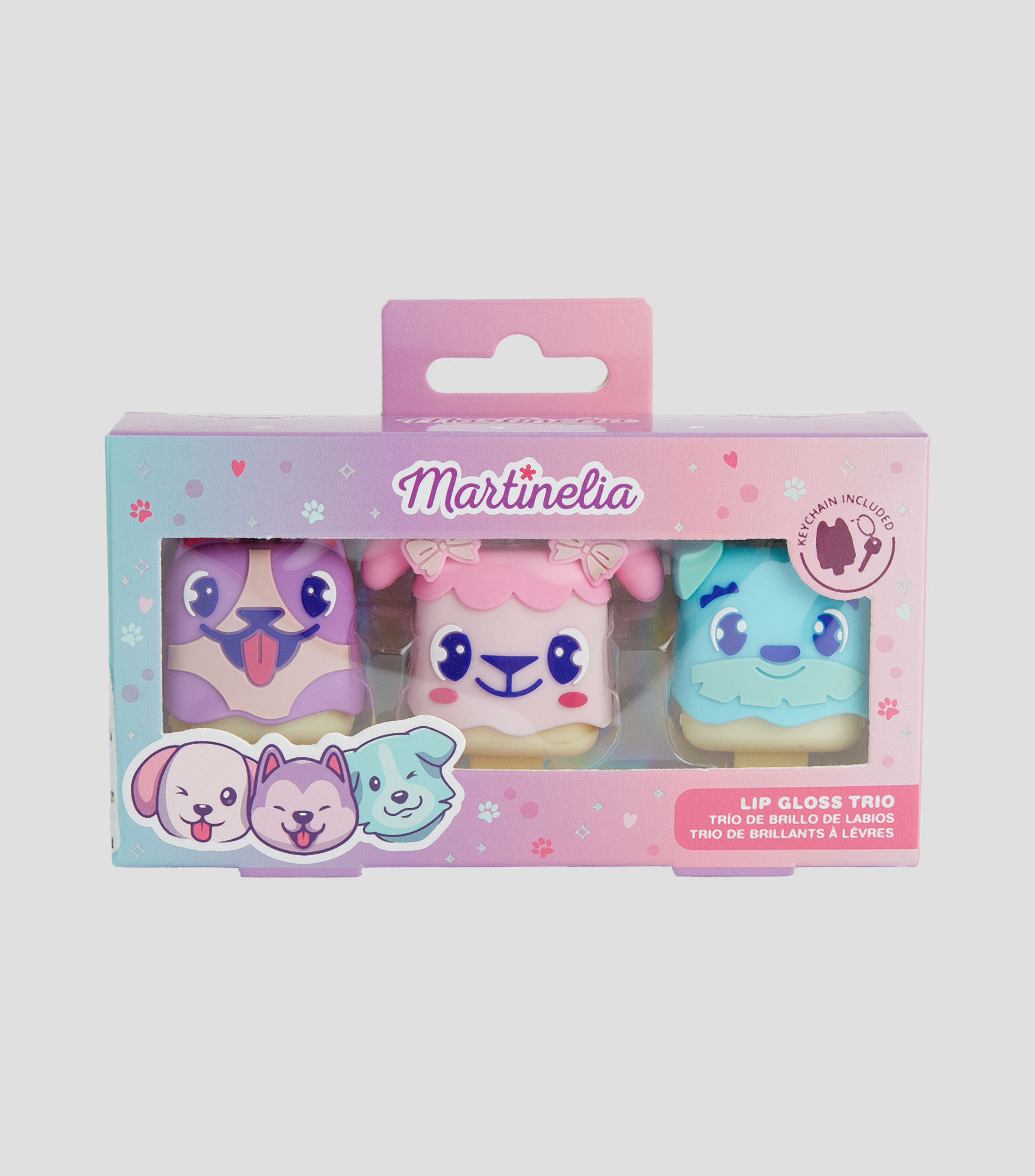 Set brillo labial Animales Cuadrados Niña