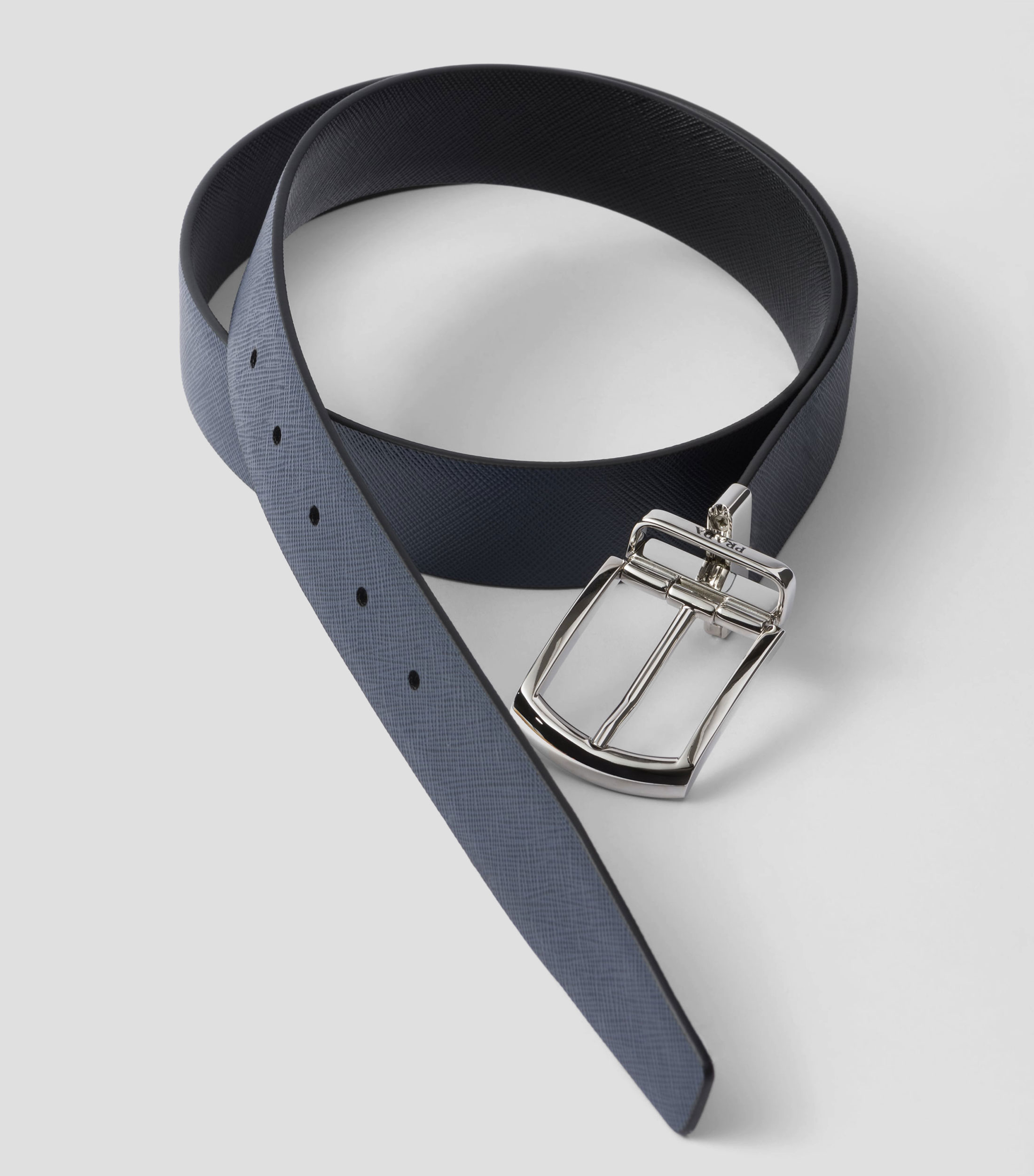 Cinturón reversible en piel Saffiano casual Hombre