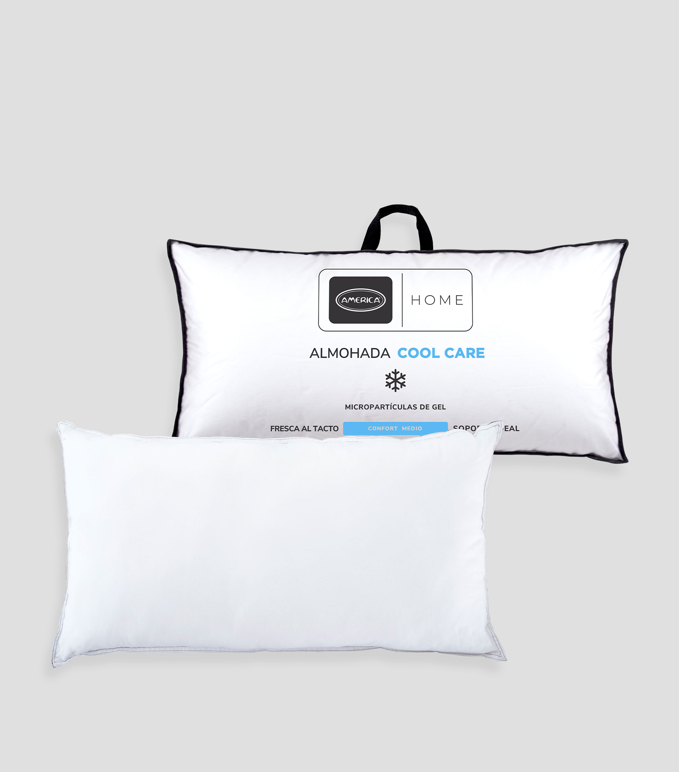 Almohada King Size Microgel Confort Medio Cool Care Blanca