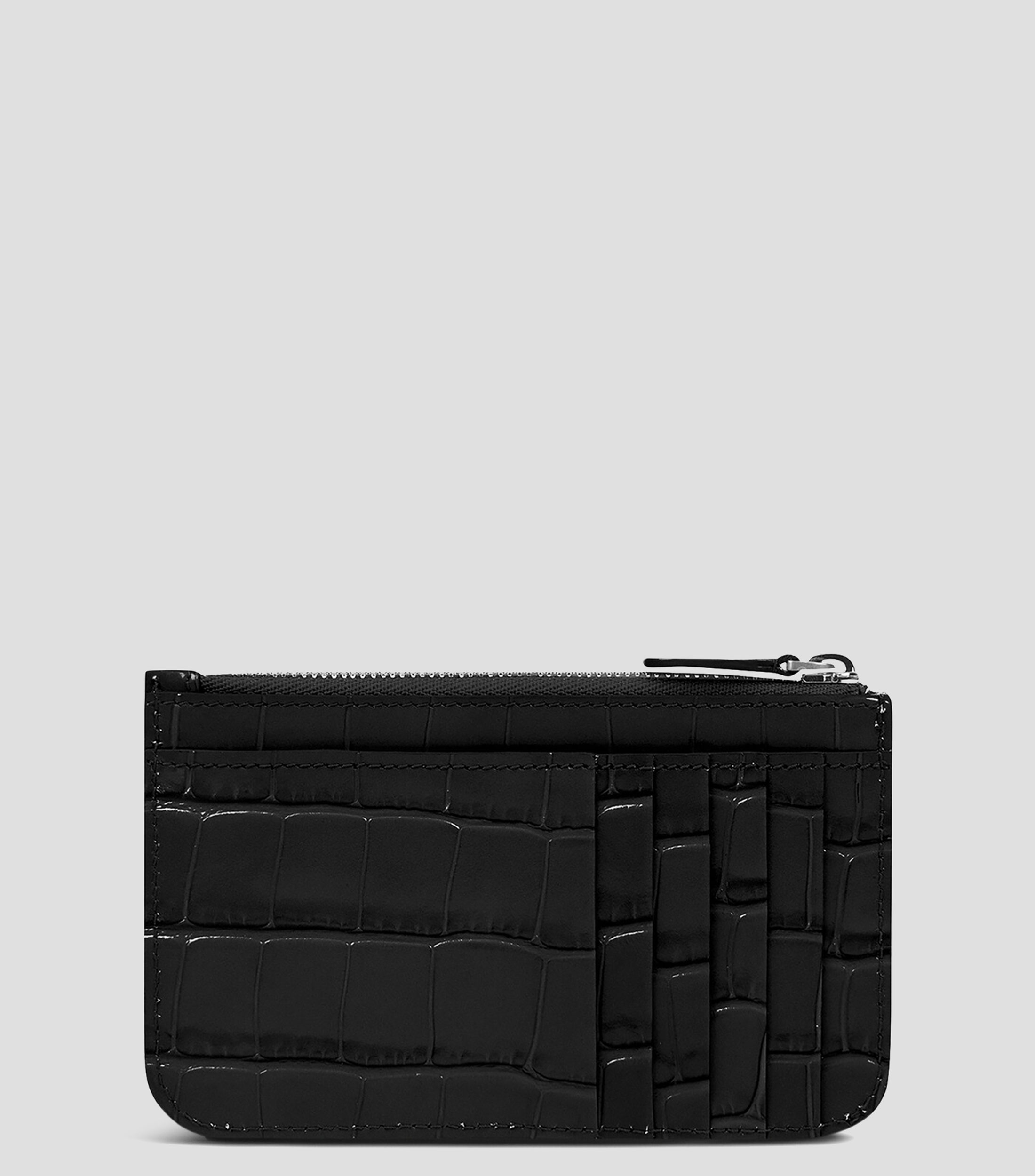 Monedero negro en piel Cash liso Unisex