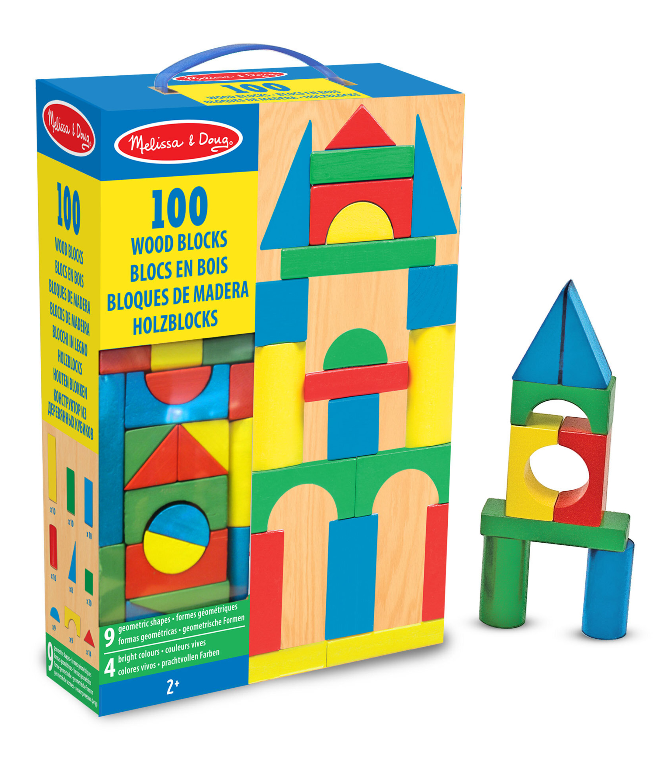 Melissa & Doug Set de 100 Bloques en Madera - El Palacio de Hierro