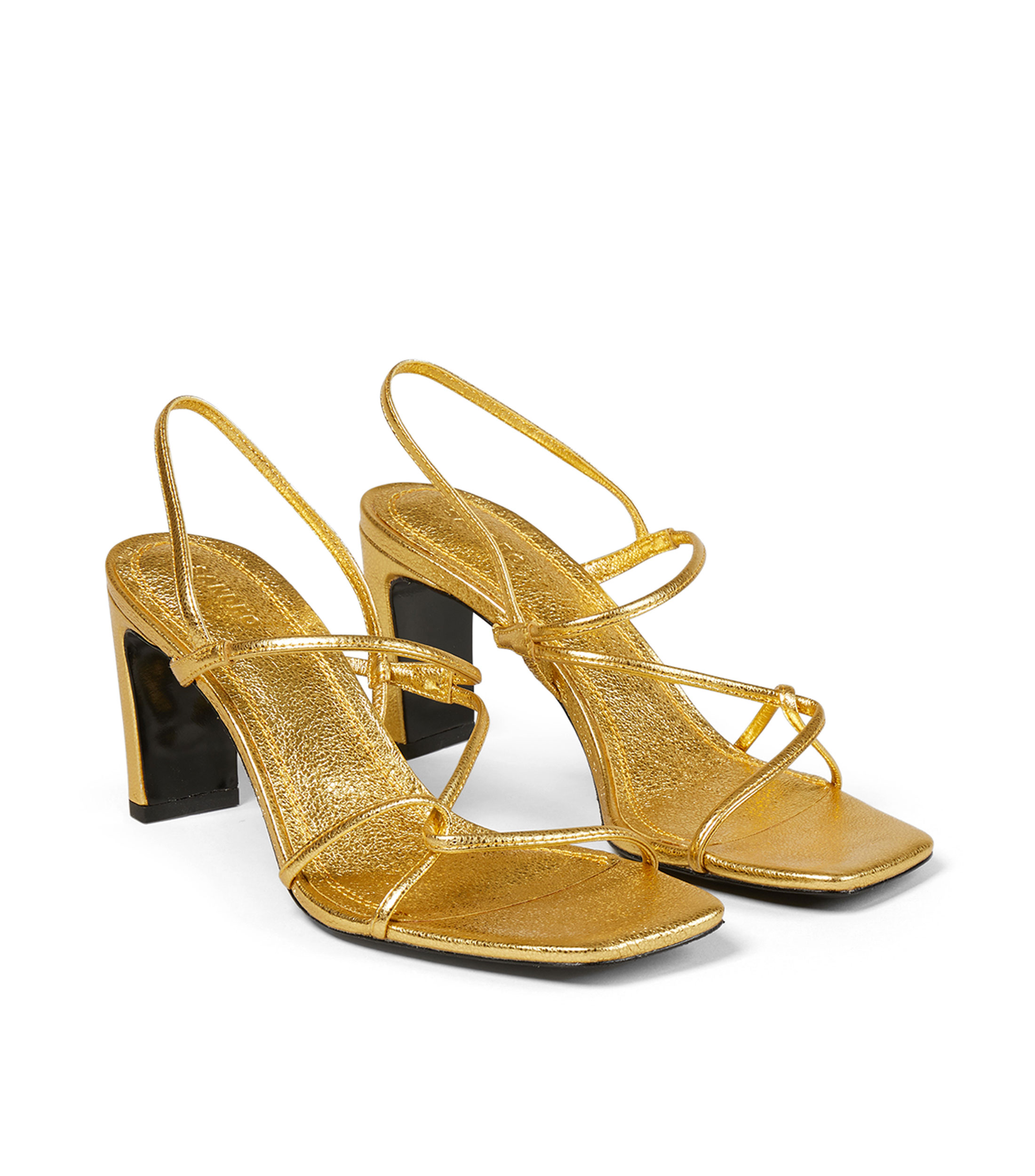 Sandalias tacón alto ancho liso Mujer