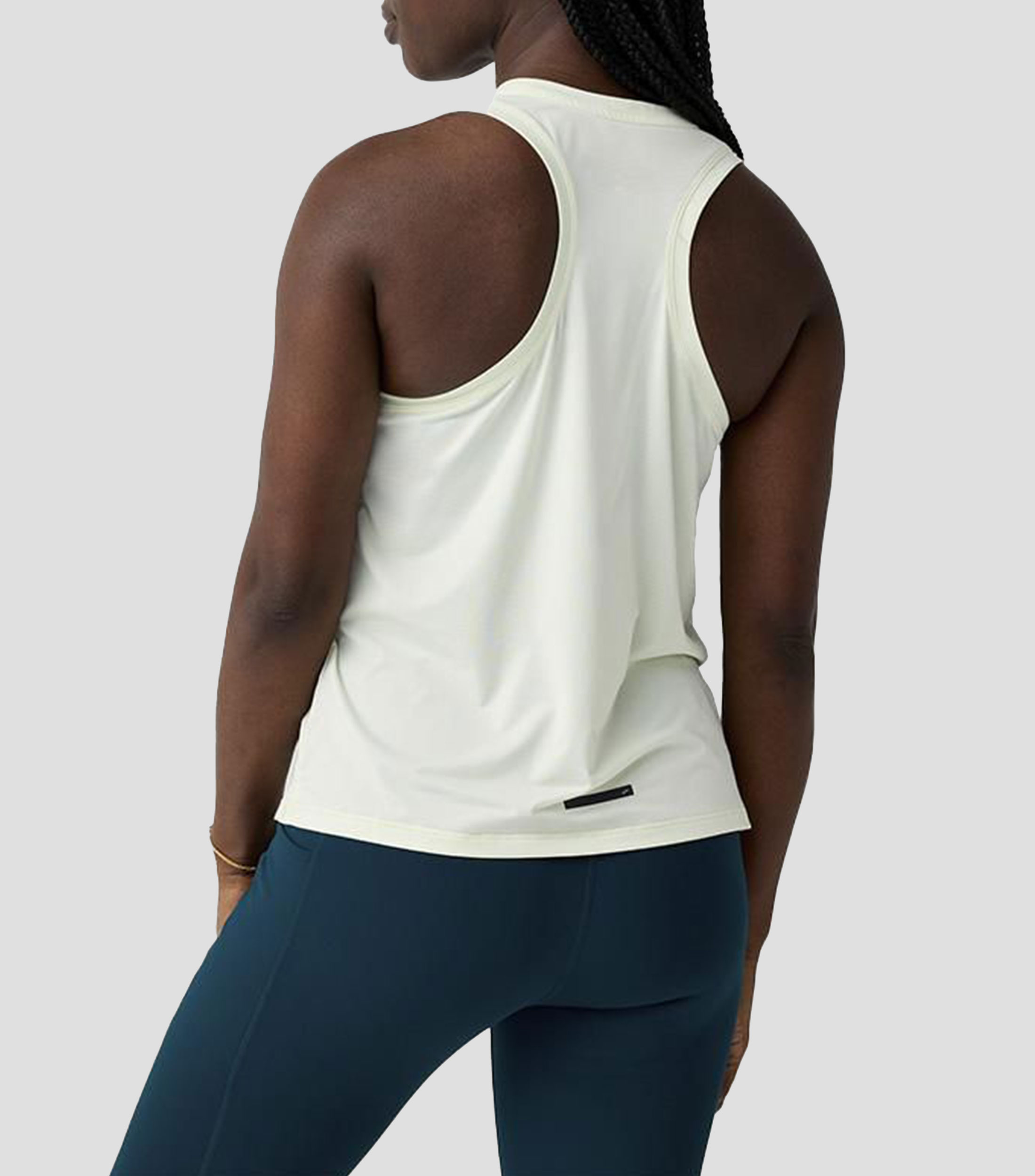 Tank para correr Luminary cuello redondo sin mangas lisa Mujer