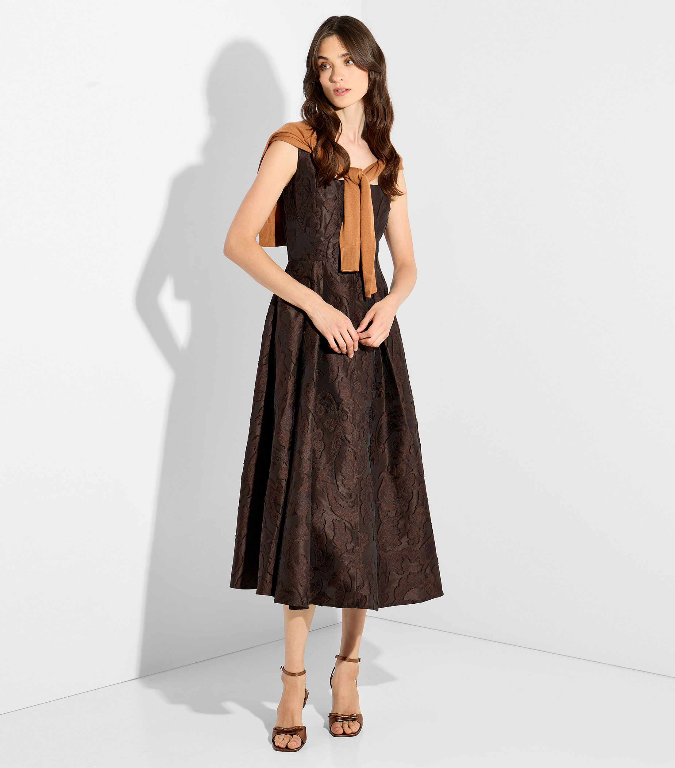Vestido midi fantasía Mujer