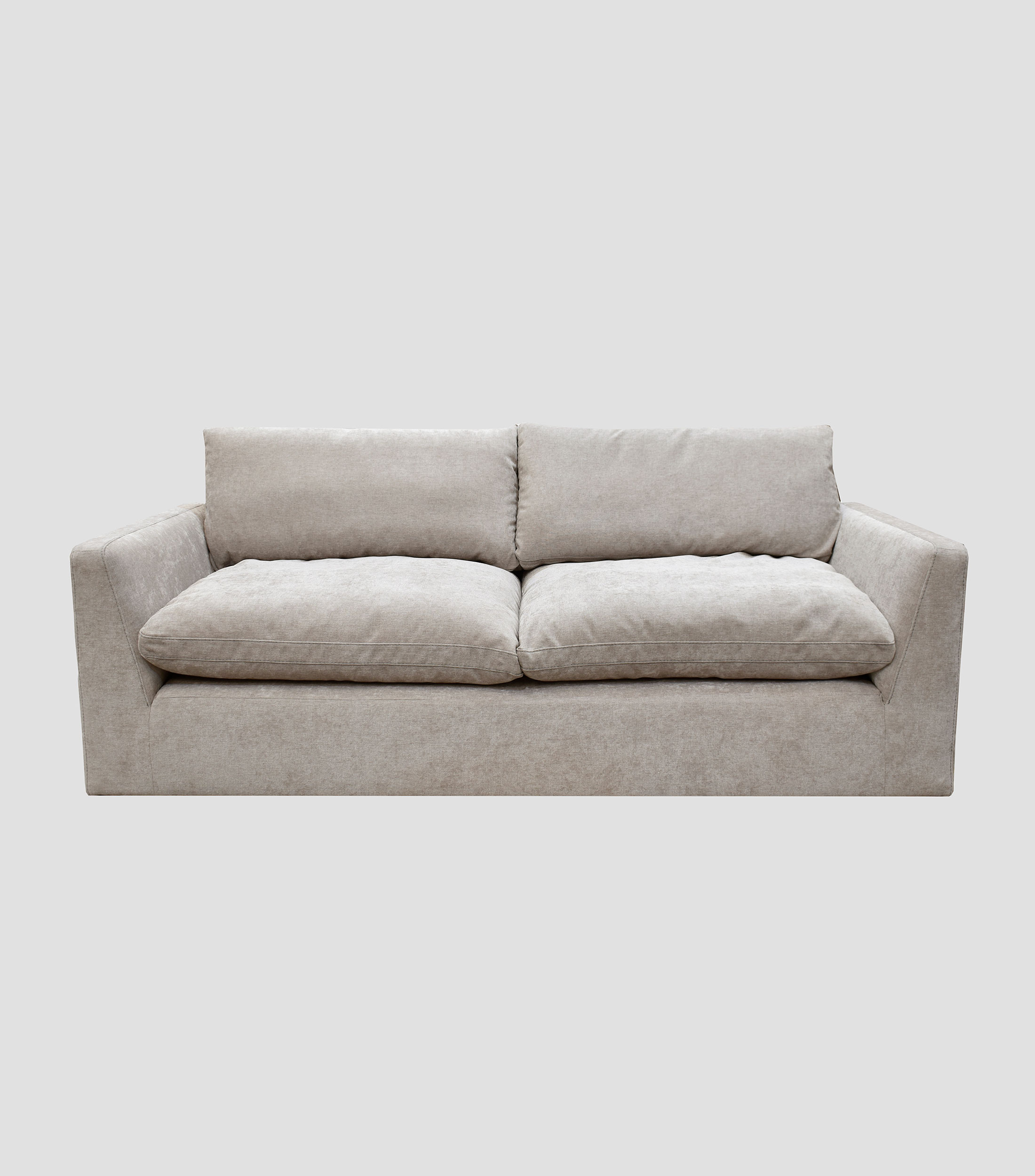 Love Seat en tela Serena Gris Claro