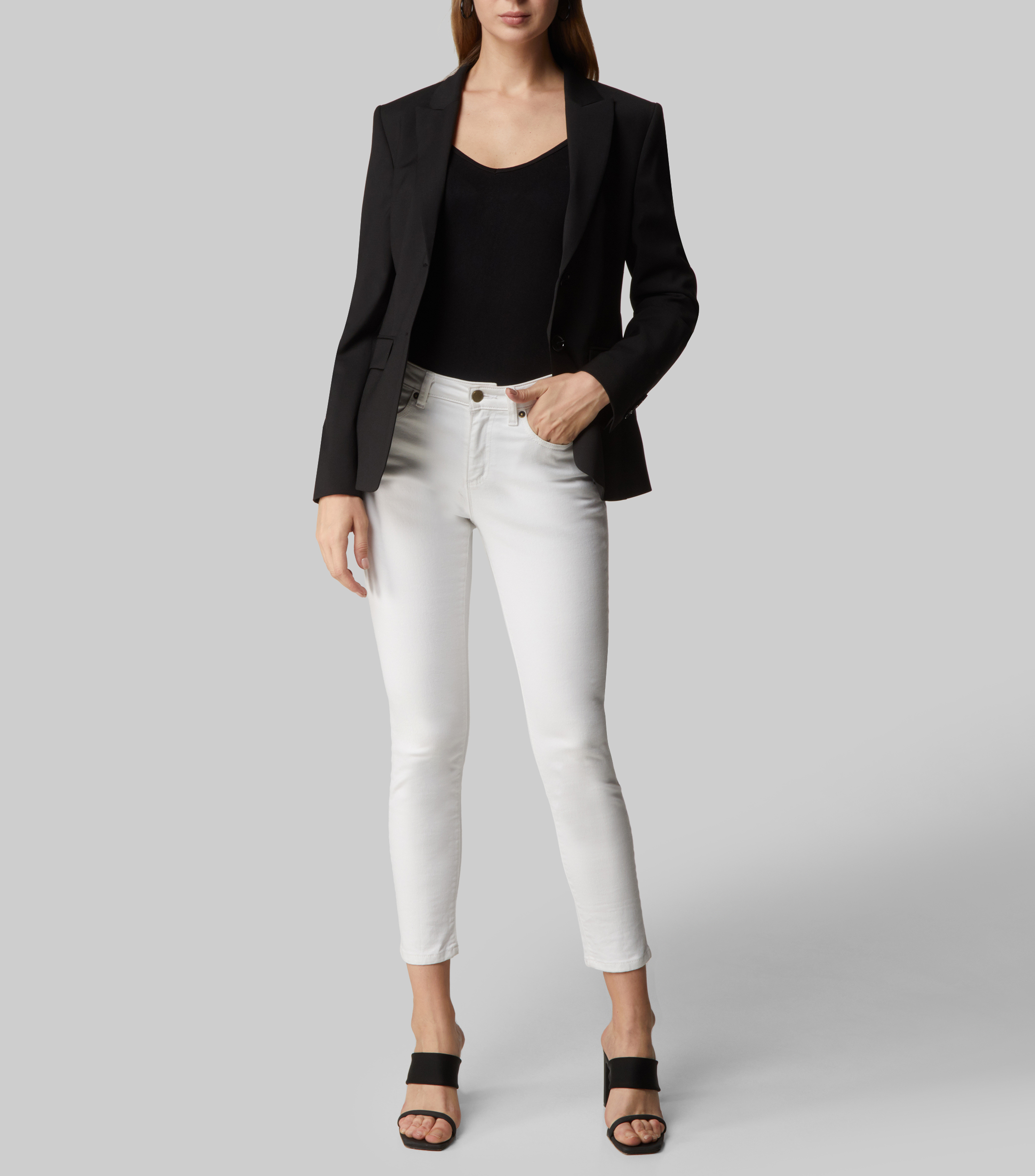 Saco regular fit en lana virgen Mujer