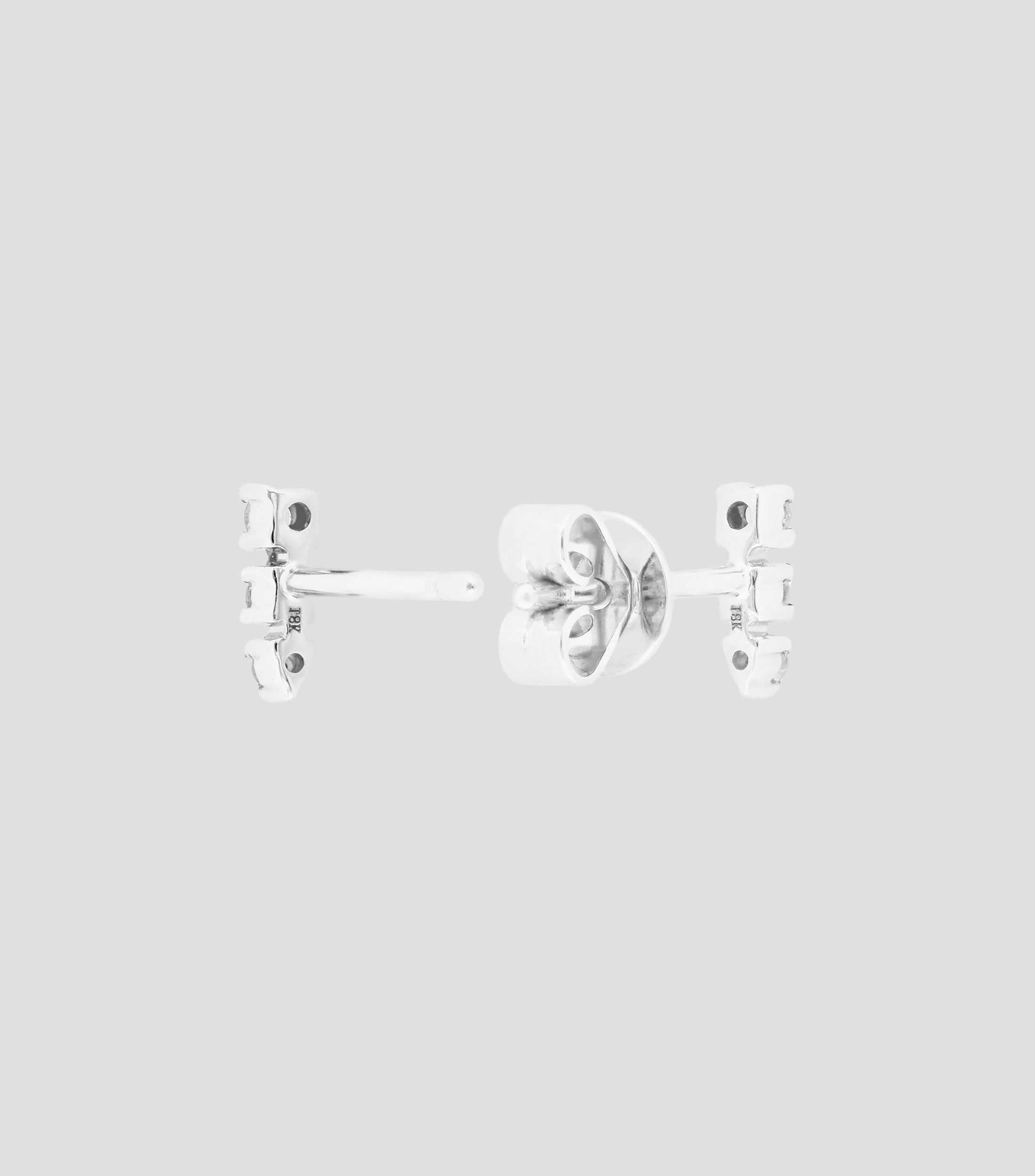 Aretes en oro blanco 18 Kts Mujer