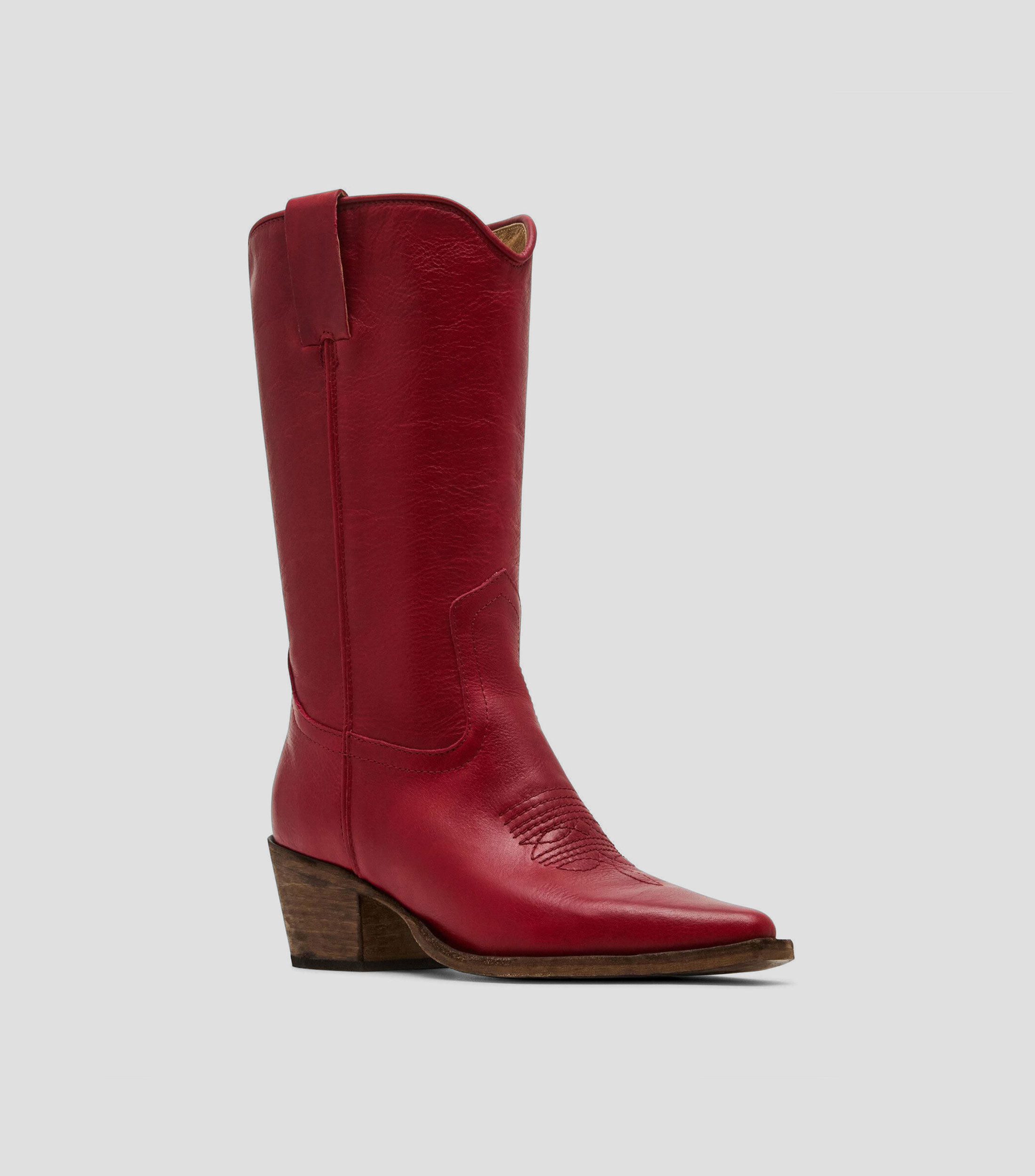 Botas medias con tacón bajo cuadrado Mujer