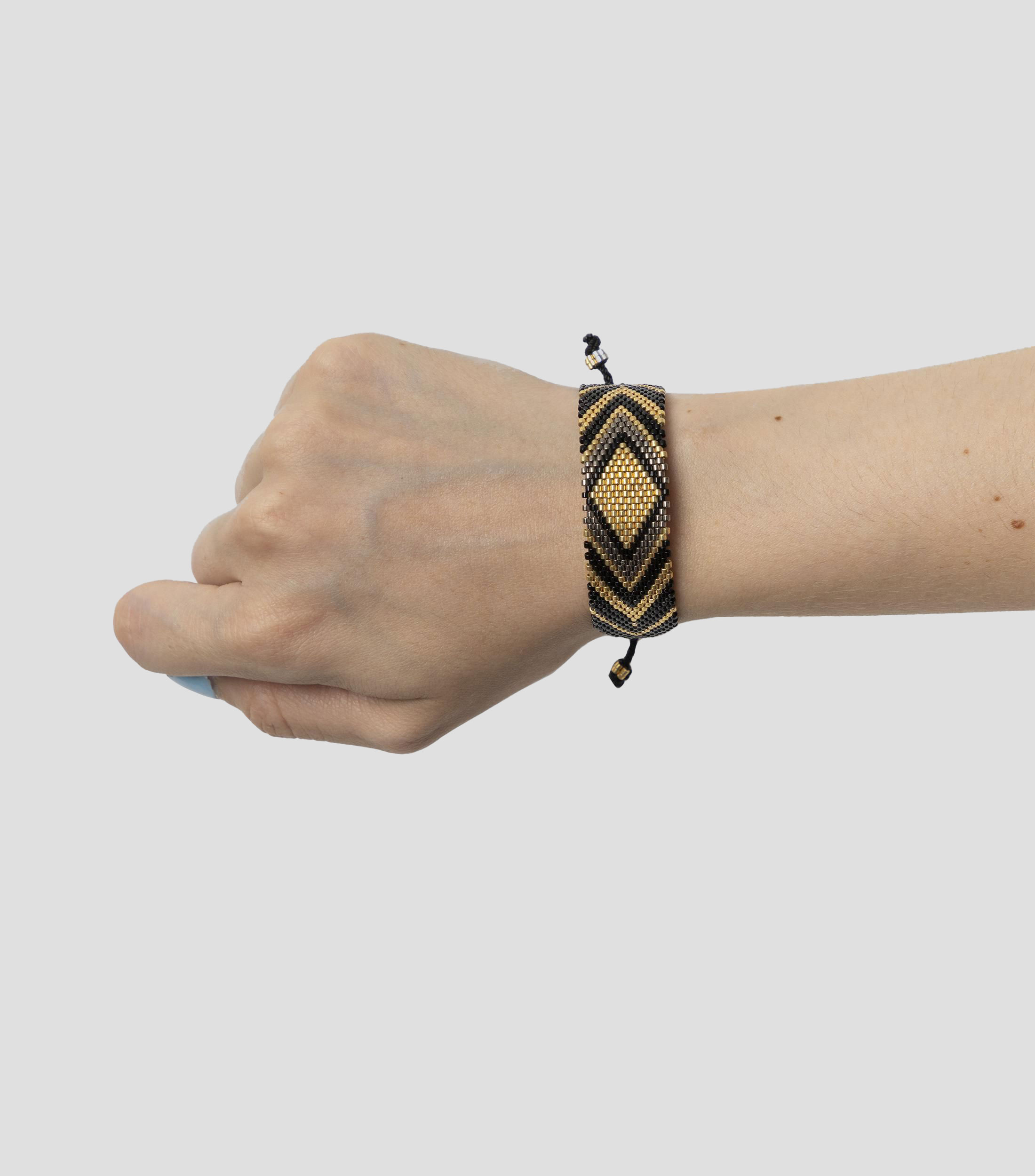Brazalete Cristalina Negra Mujer