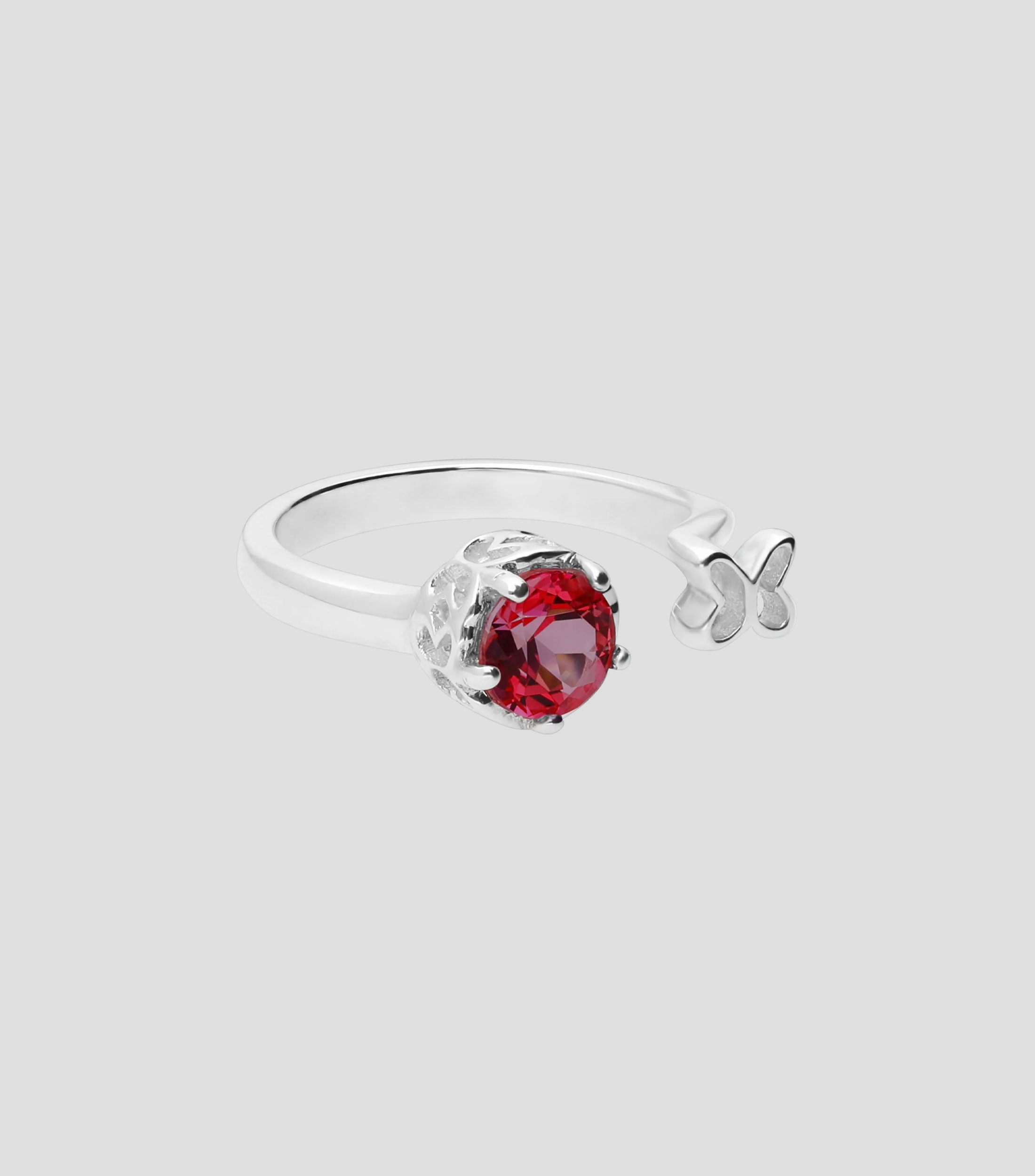 Anillo abierto en plata .925 Valeska con topacio Mujer