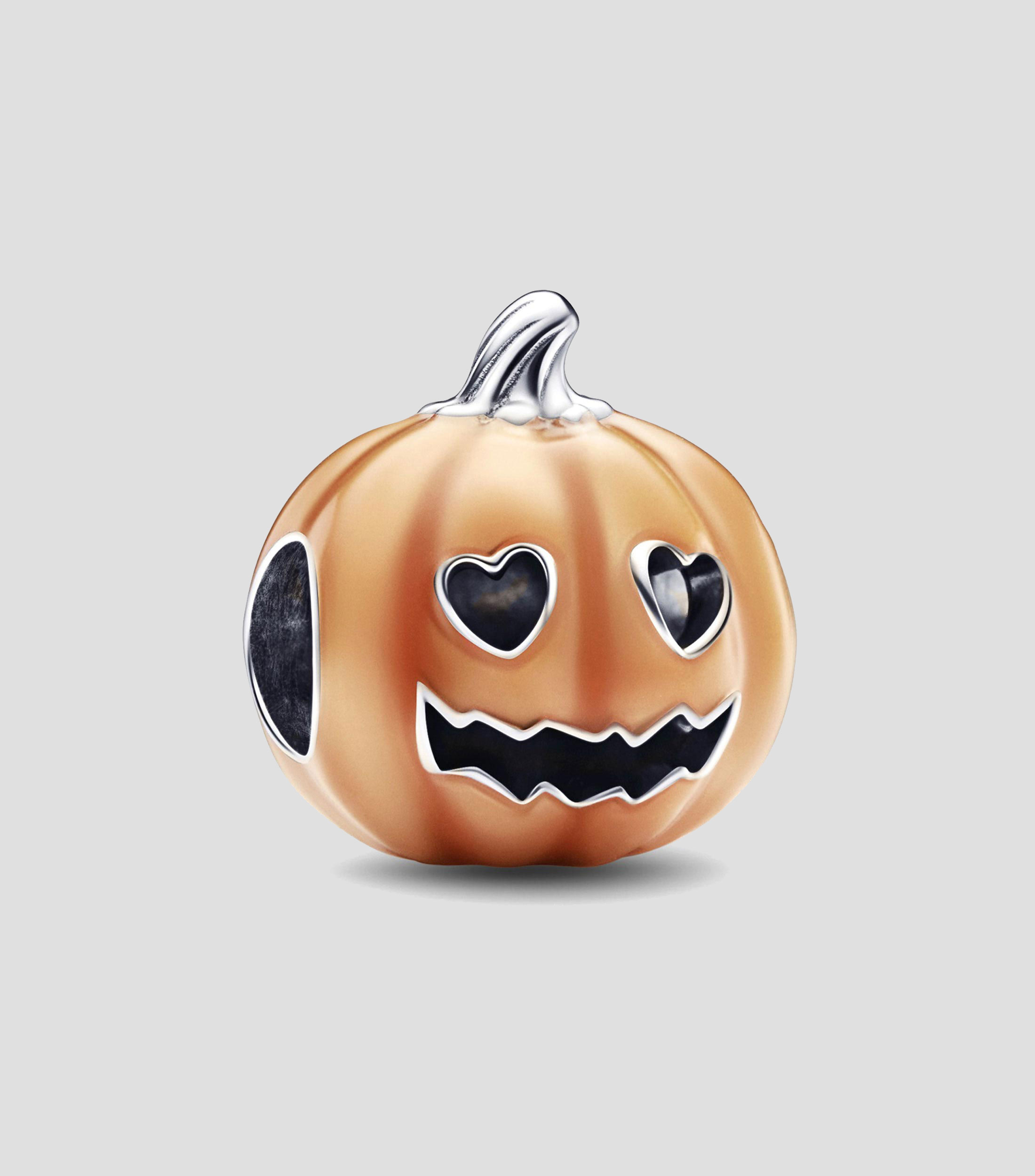 Charm en plata .925 Calabaza Espeluznante que brilla en la oscuridad Mujer