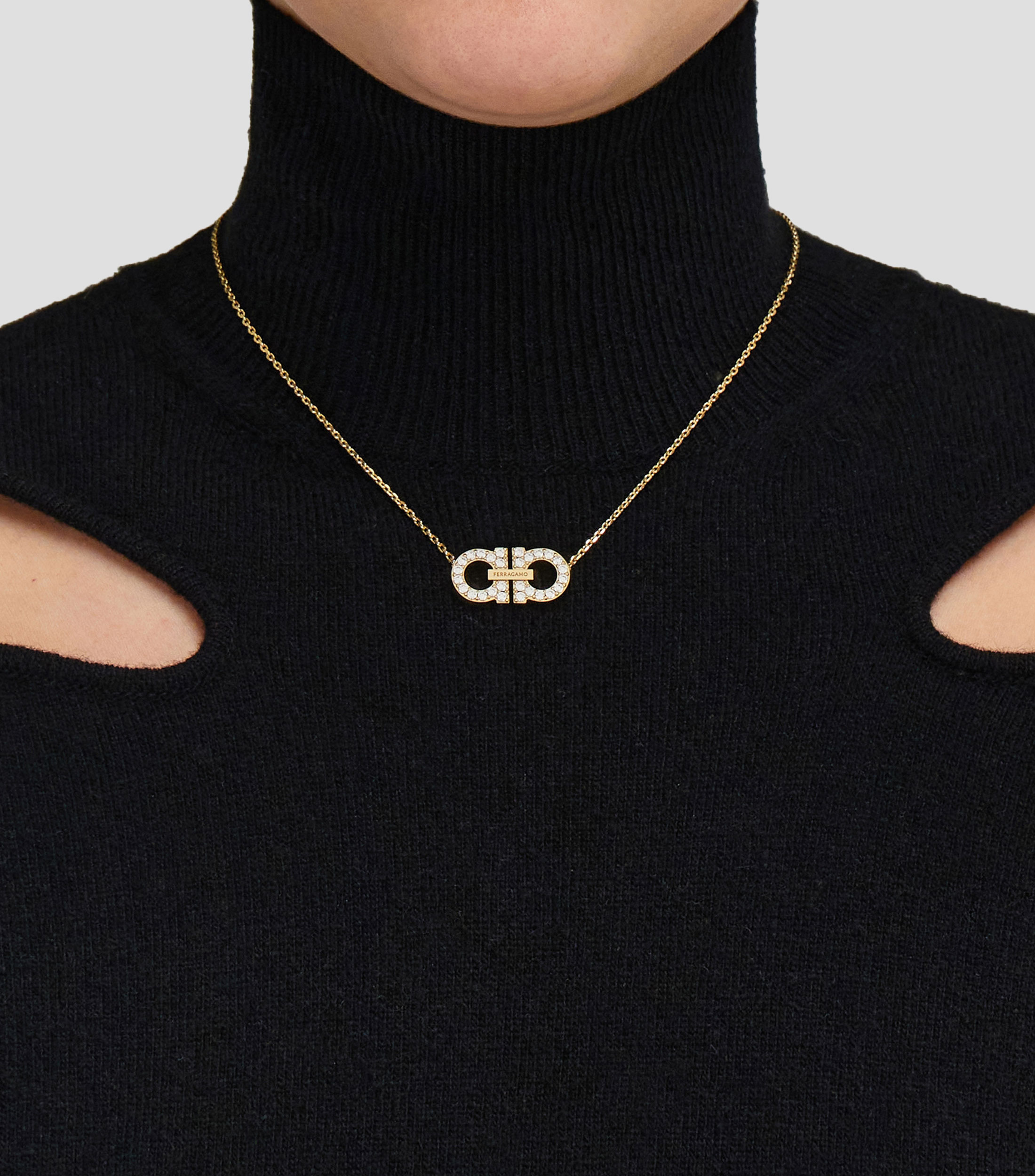 Collar doble Gancini Mujer
