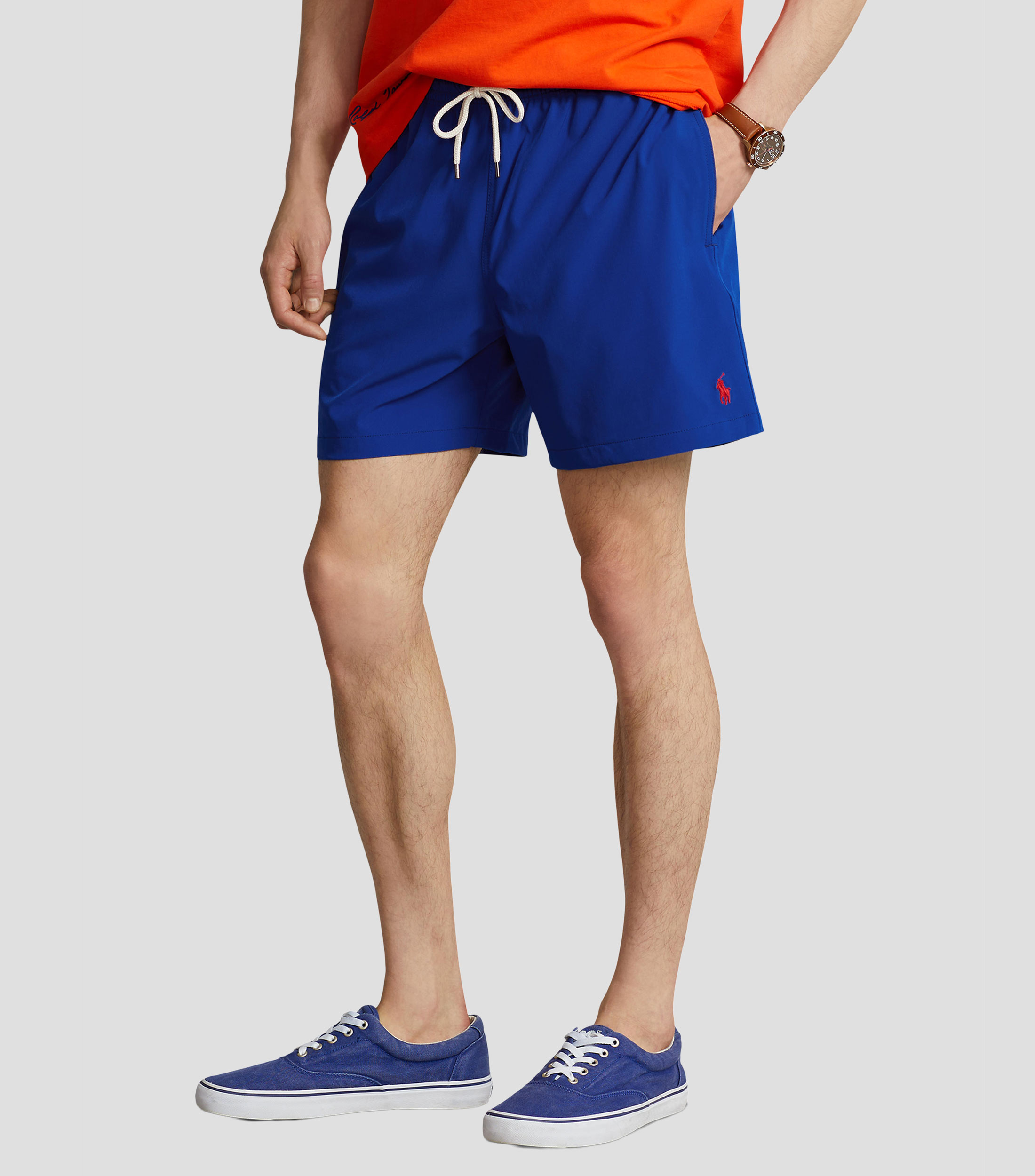 Traje de baño largo liso Hombre