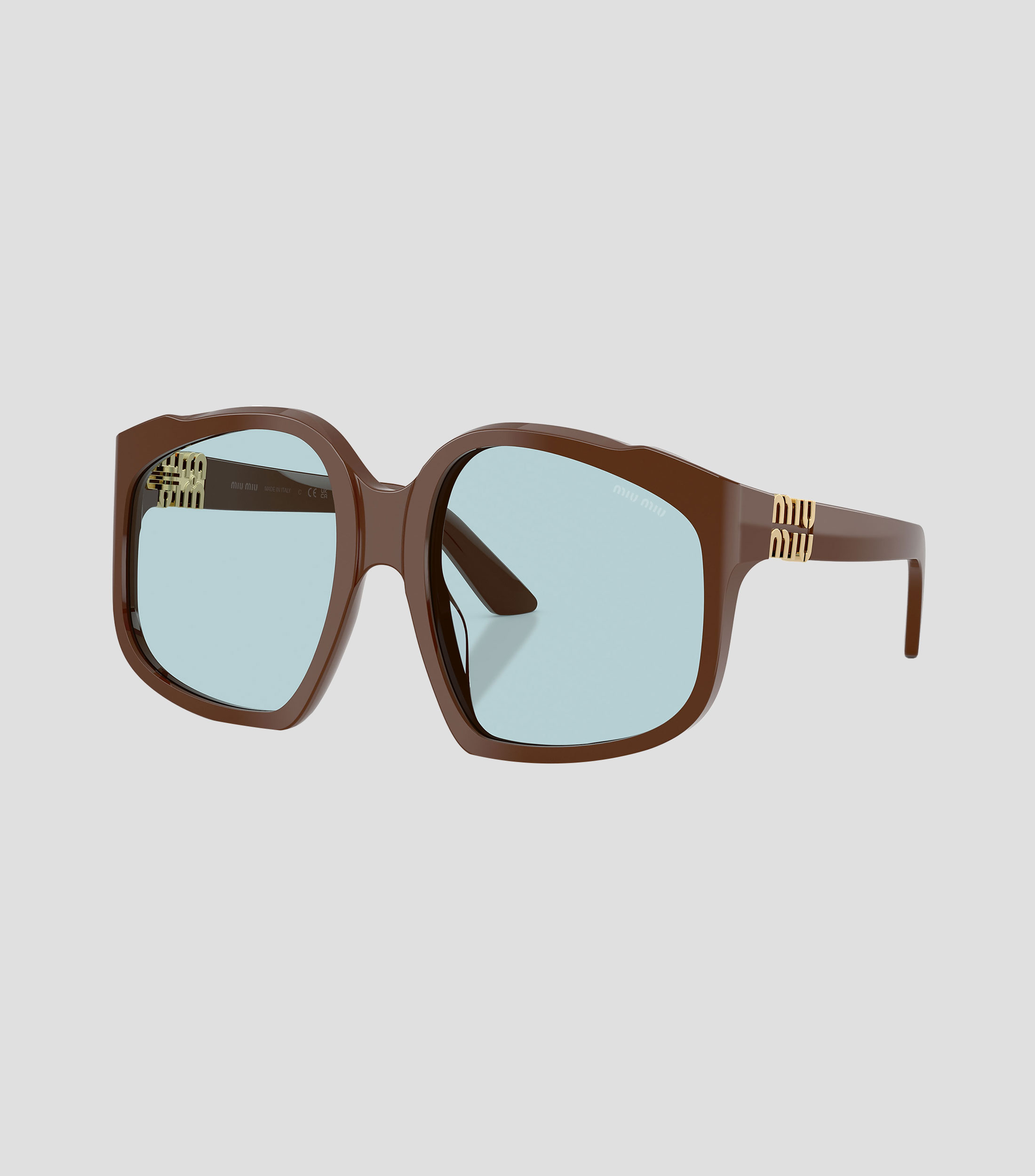 Lentes de sol irregulares café Mujer