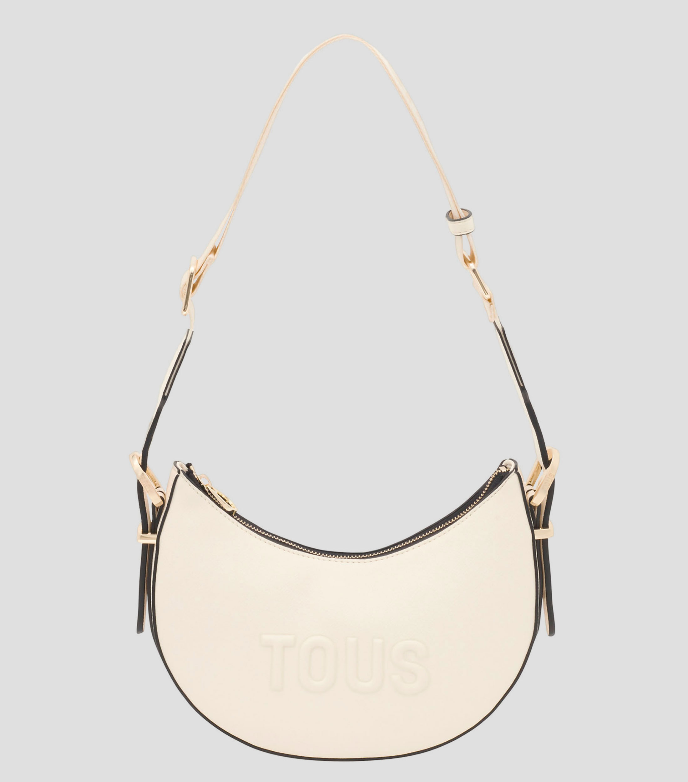Bolso shoulder mediano beige Brenda Mujer