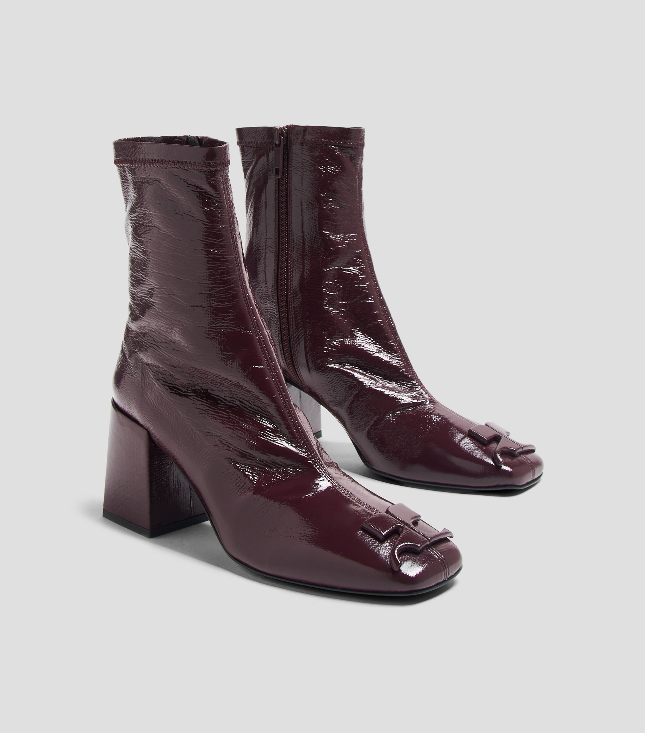 Botas combat media Reedition con tacón medio cuadrado Mujer